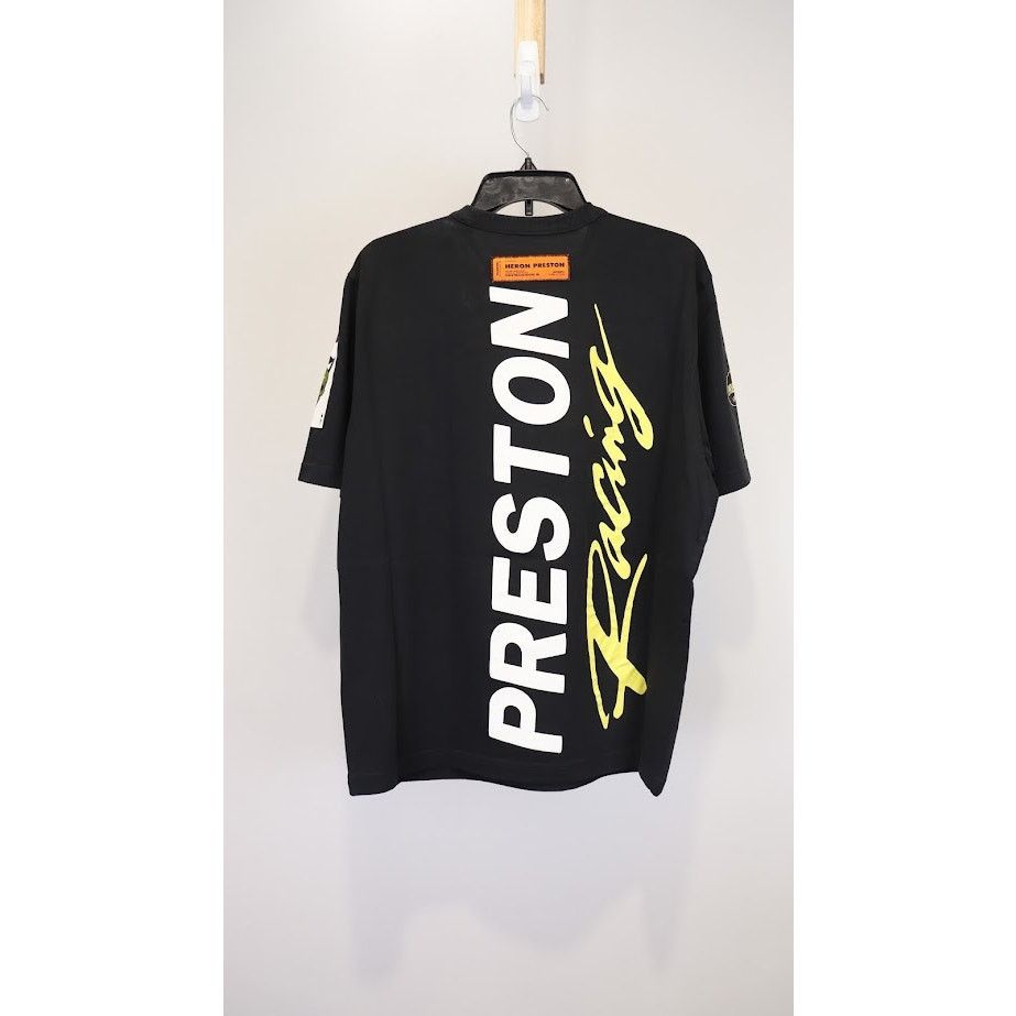 Heron Preston o1rshd1 Preston Racing Short Sleeve T-Shirt in Black White Size US L / EU 52-54 / 3 - 10 Thumbnail