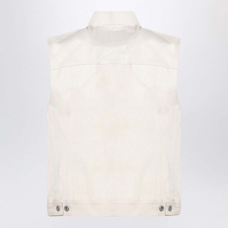 Rick Owens Drkshdw o1d2blof0226 Denim Vest in Ivory Size US L / EU 52-54 / 3 - 2 Thumbnail