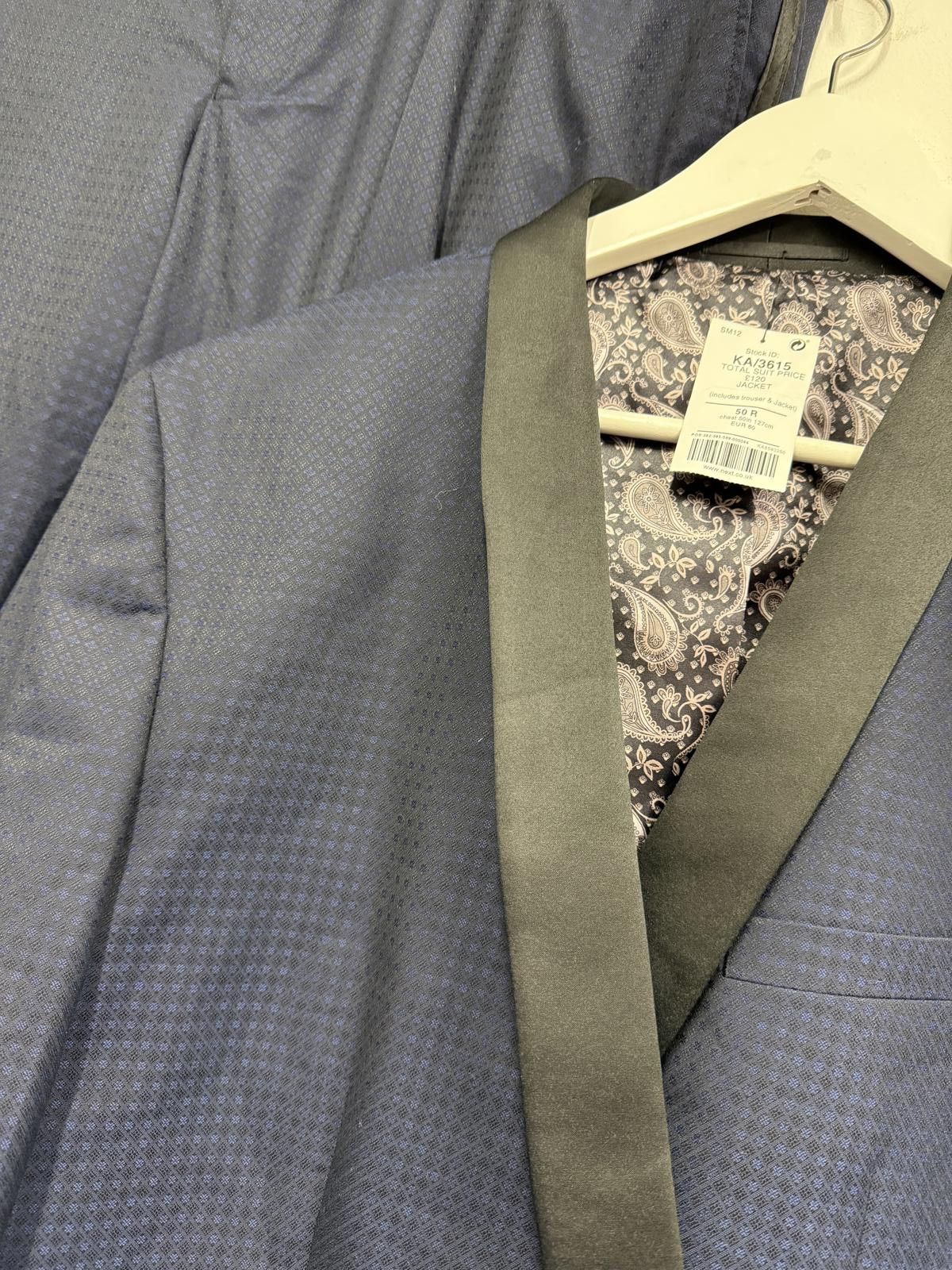 NEXT Next Occasion Tailored Fit Suit Jacket and Trousers Set - UK Size 40R - 5 Thumbnail