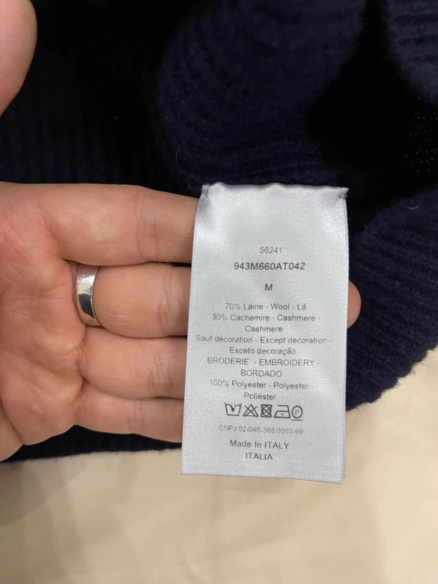 Dior Dior Runway Embroidered Wool-Cashmere Shirt Collar Sweater M Size US M / EU 48-50 / 2 - 3 Thumbnail
