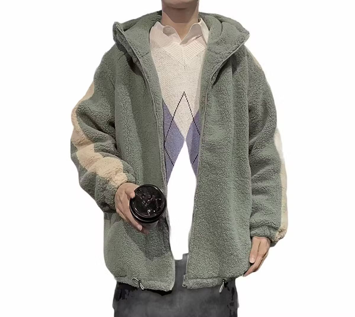 Very Cool New Release Cool Fleece Wool Sherpa Hoodie Jacket | Grailed