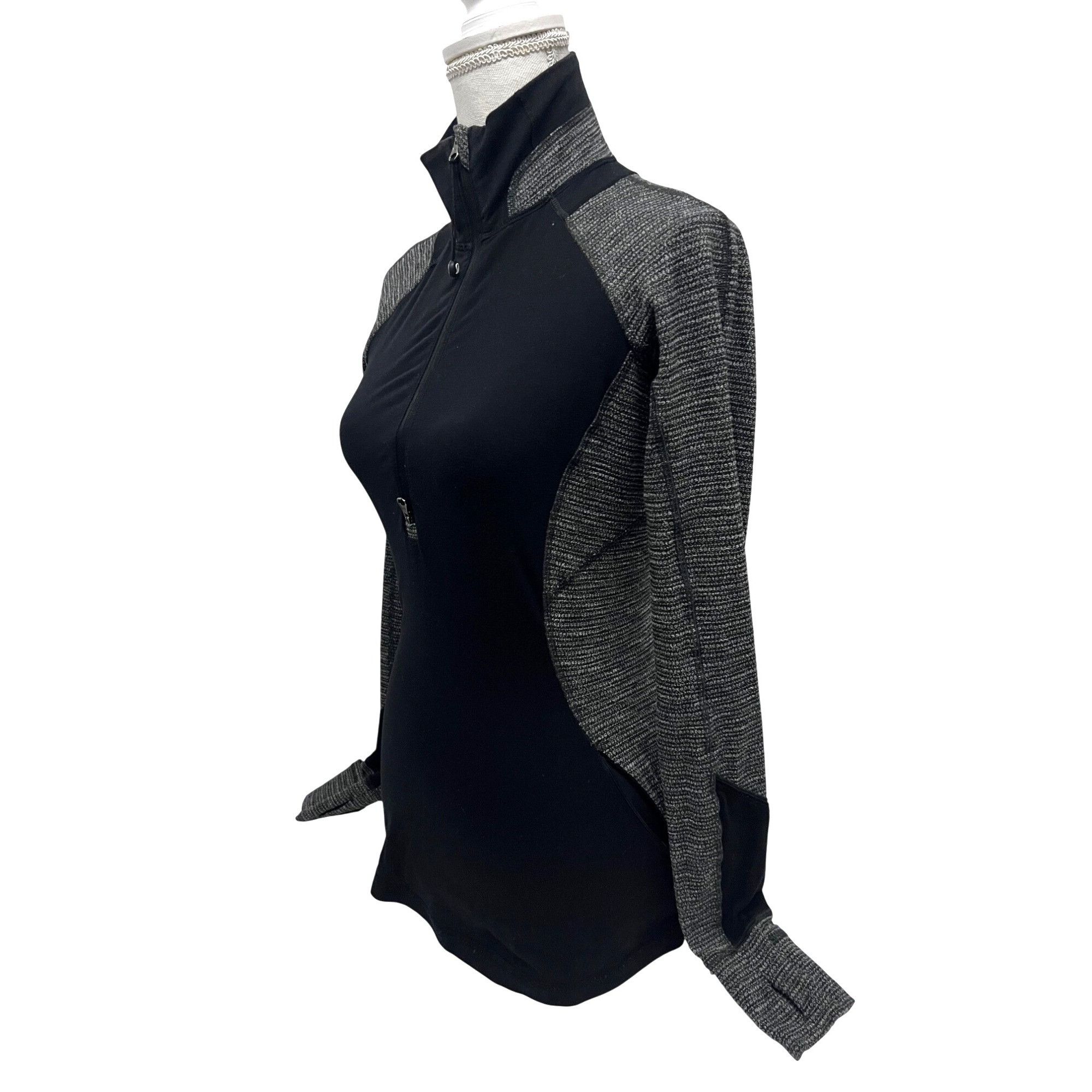 Lululemon Lululemon Womens Quarter Zip Pullover Shirt Colorblock Black Size S / US 4 / IT 40 - 5 Thumbnail