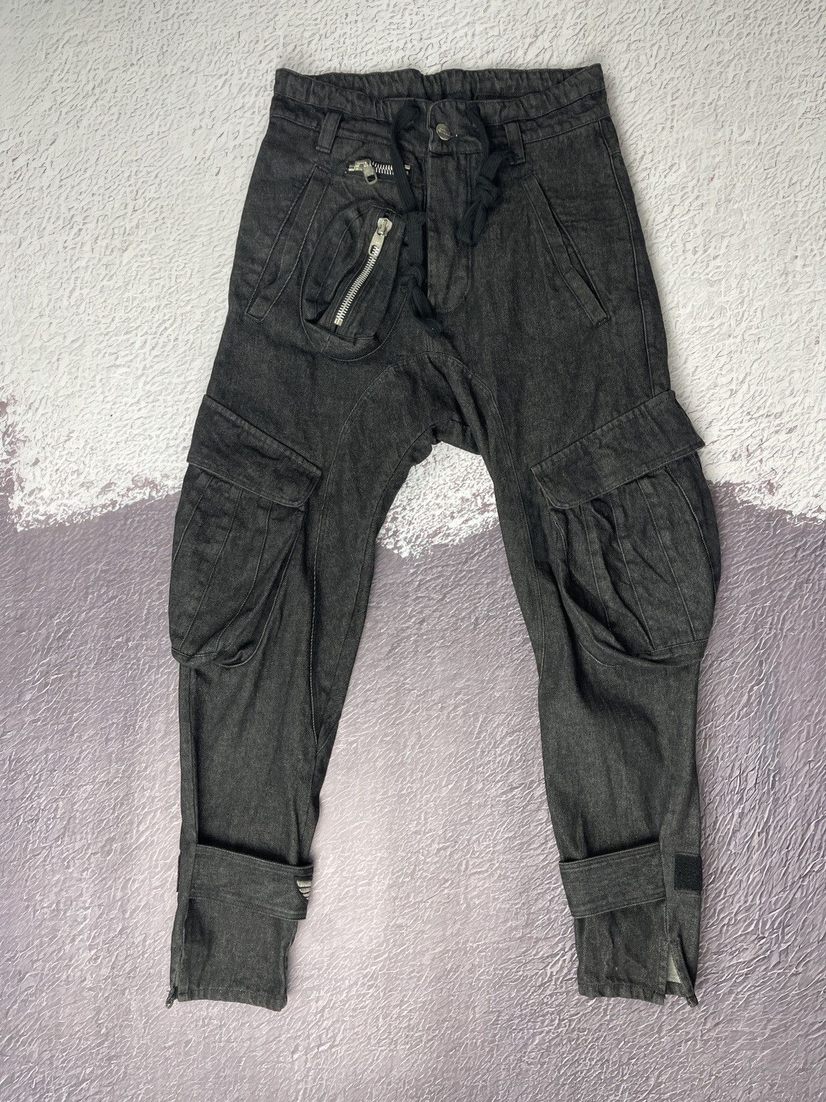 Japanese Brand Robert Kupisz QПШ utility cargo denim pants multipocket Size US 30 / EU 46 - 3 Thumbnail