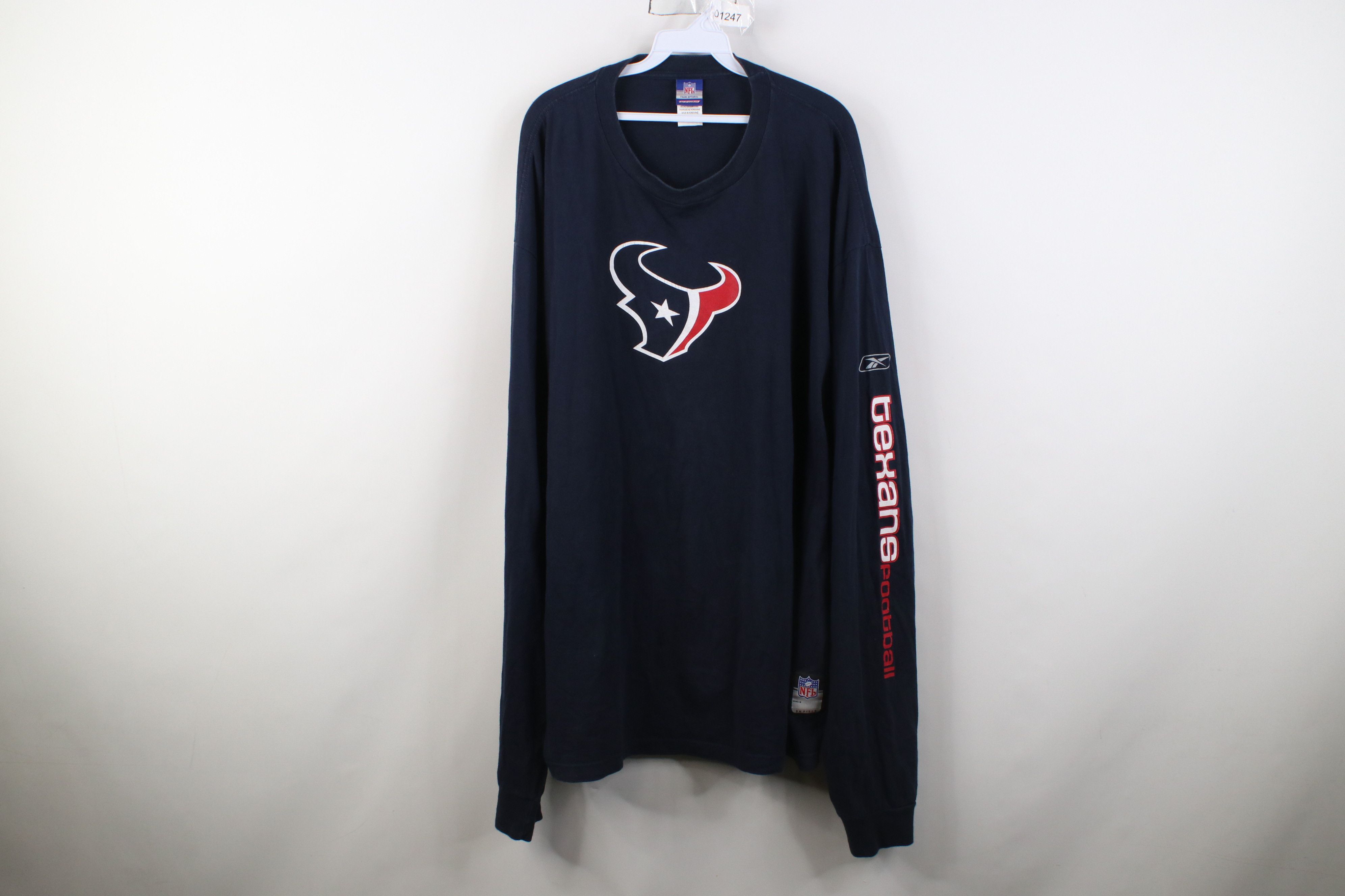 Reebok Vintage Reebok NFL Texans Football Long Sleeve T-Shirt Blue Size US XXL / EU 58 / 5 - 1 Thumbnail
