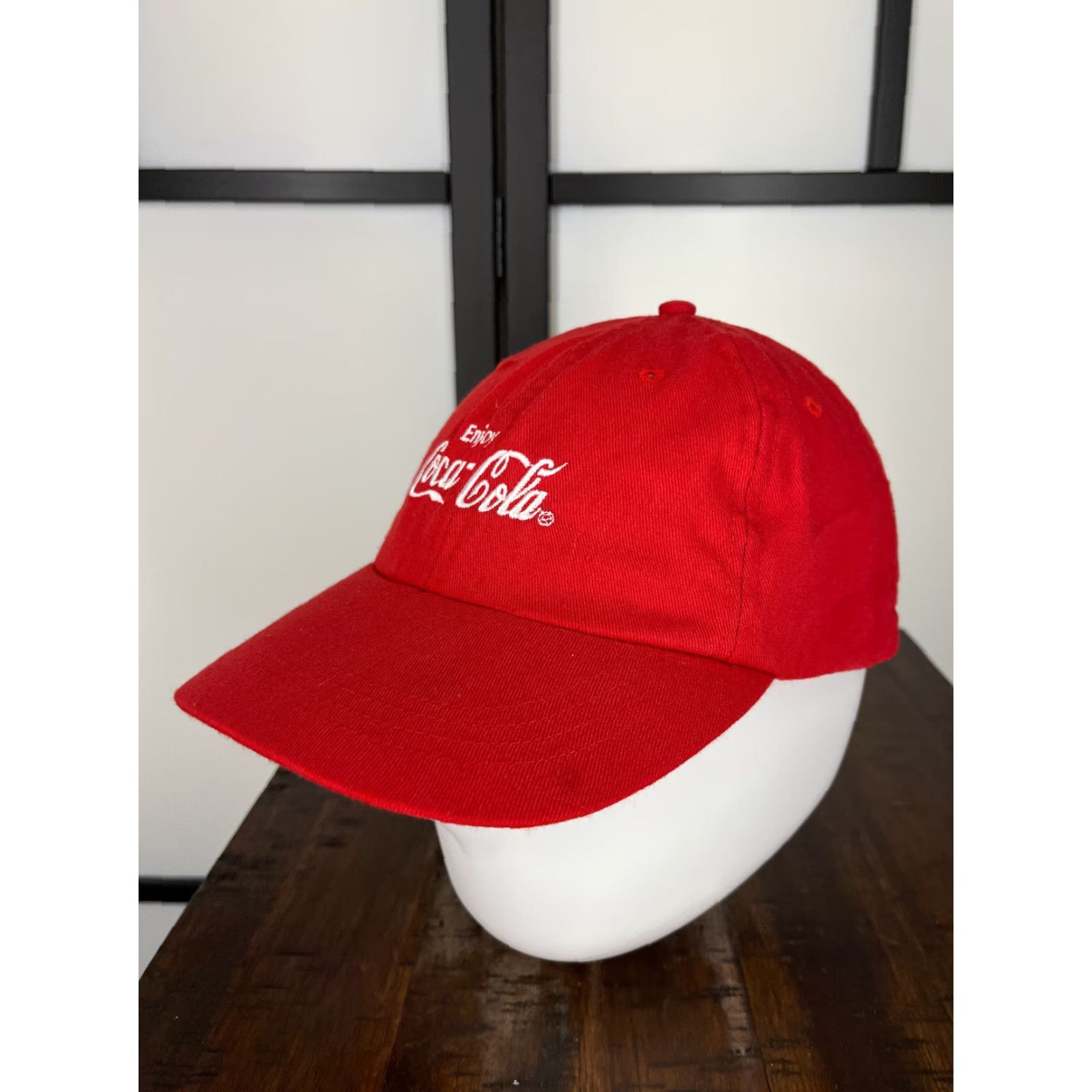 Vintage HeadToToe Coca Cola Hat Cap – Red Adjustable Strap Back Baseball Cap – One Size Adults Men - Logo Ski Theme, Cotton Polyester Twill Size ONE SIZE - 4 Thumbnail