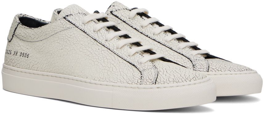 Common Projects COMMON PROJECTS ACHILLES CRACKED WHITE 2425 0506 US 13 EU 46 Size US 13 / EU 46 - 3 Thumbnail