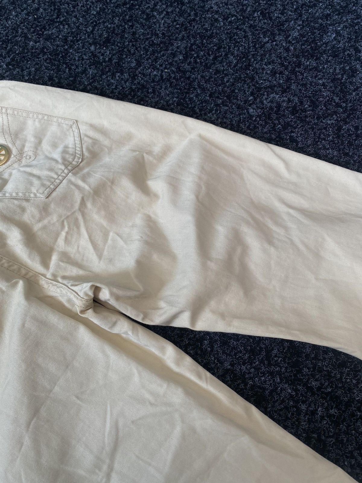 Moschino 🚨90s Moschino Made in italy rare beige pants gold logo Size 30" / US 8 / IT 44 - 5 Thumbnail
