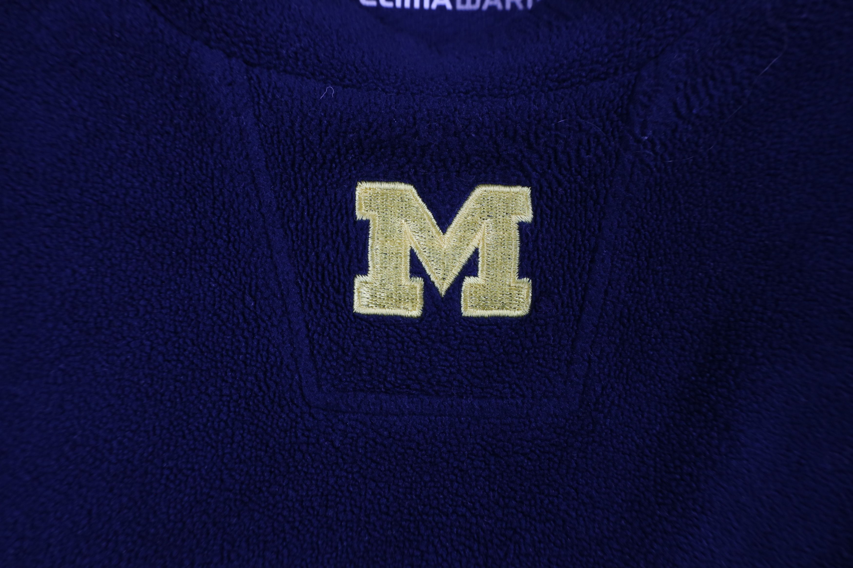 Adidas × Vintage Adidas University of Michigan Football Fleece Sweater Blue Size US XL / EU 56 / 4 - 6 Thumbnail