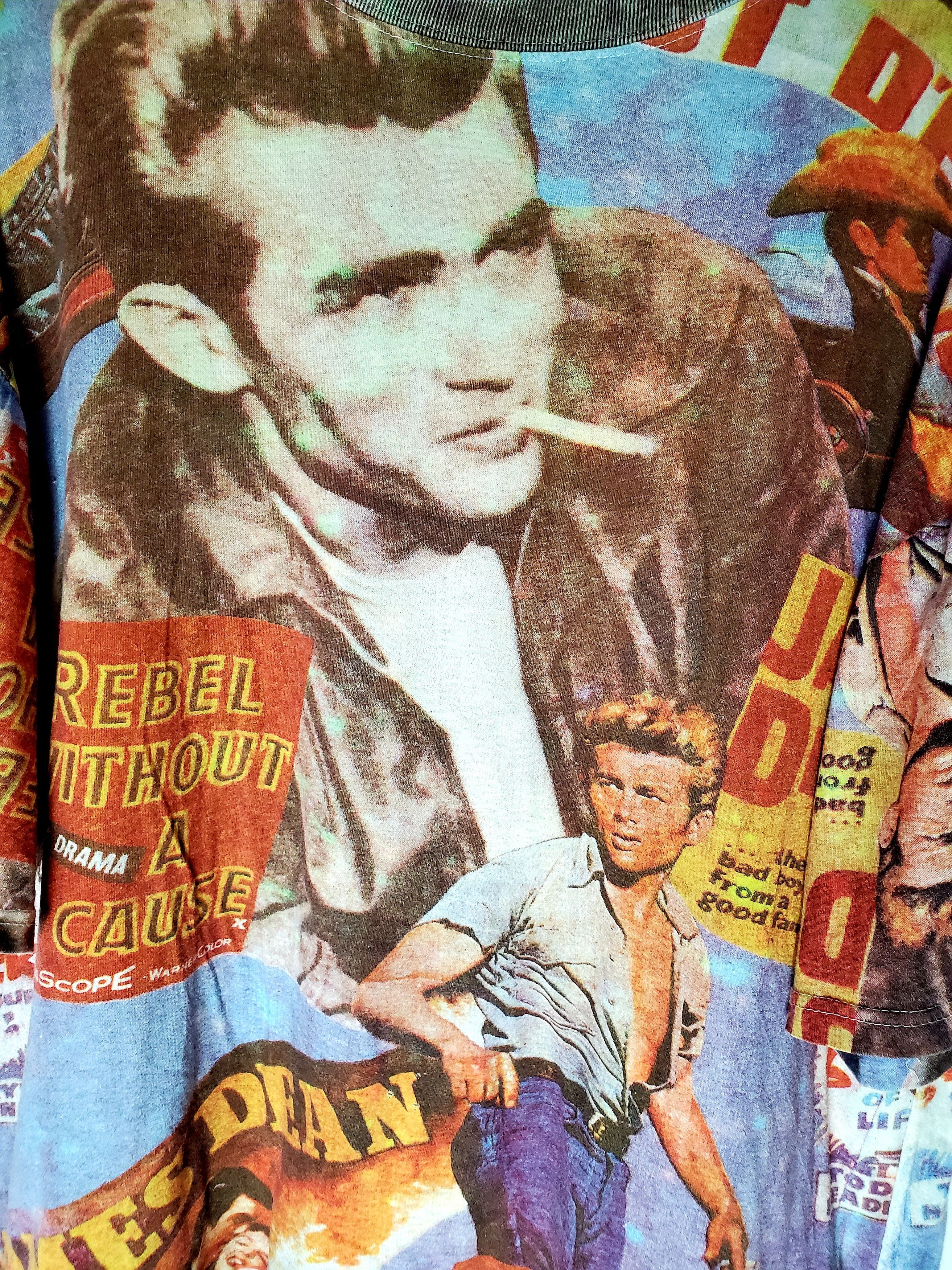 Band Tees × Vintage Vintage 90s James Dean Movie Actor Overprint Tshirt size L Size US L / EU 52-54 / 3 - 2 Thumbnail