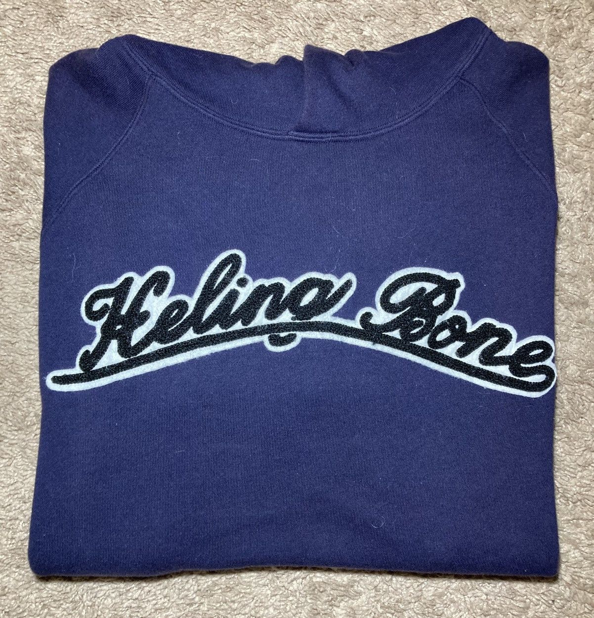Ryuichiro Shimazaki 2000 Ryuichiro Shimazaki Healing Bone Varsity Hoodie Navy Size US M / EU 48-50 / 2 - 1 Thumbnail