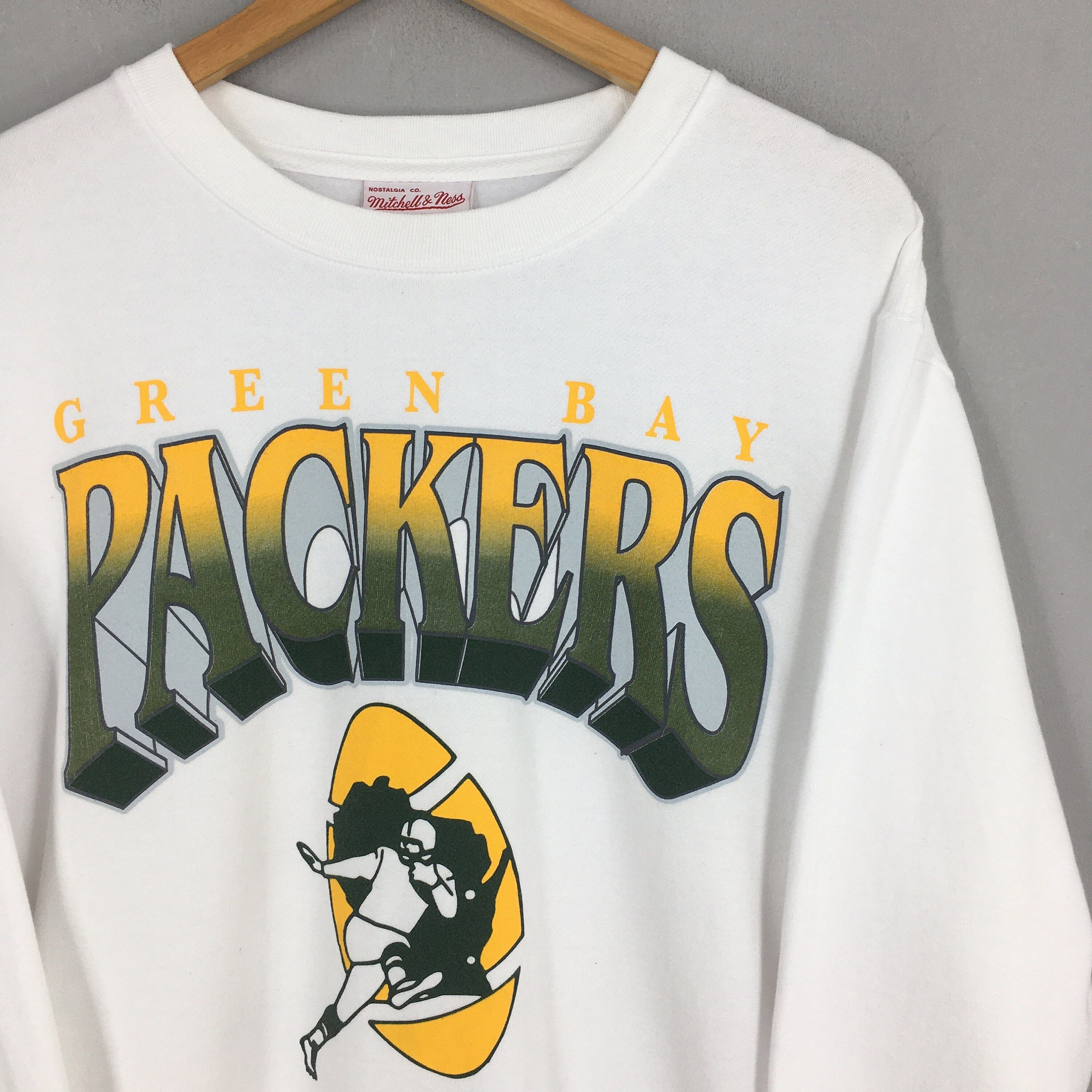 NFL × Vintage Vintage Green Bay Packers NFL White Sweatshirt Large Size US L / EU 52-54 / 3 - 2 Thumbnail