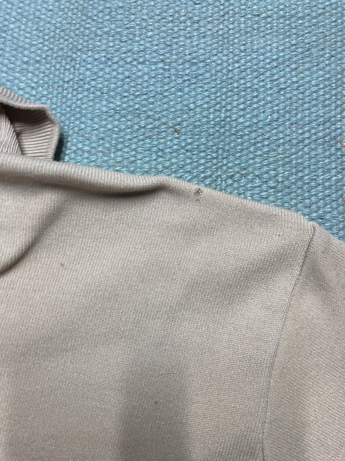 Vintage 60s banlon polo shirt soft nylon cable knit distress medium Size US M / EU 48-50 / 2 - 9 Thumbnail