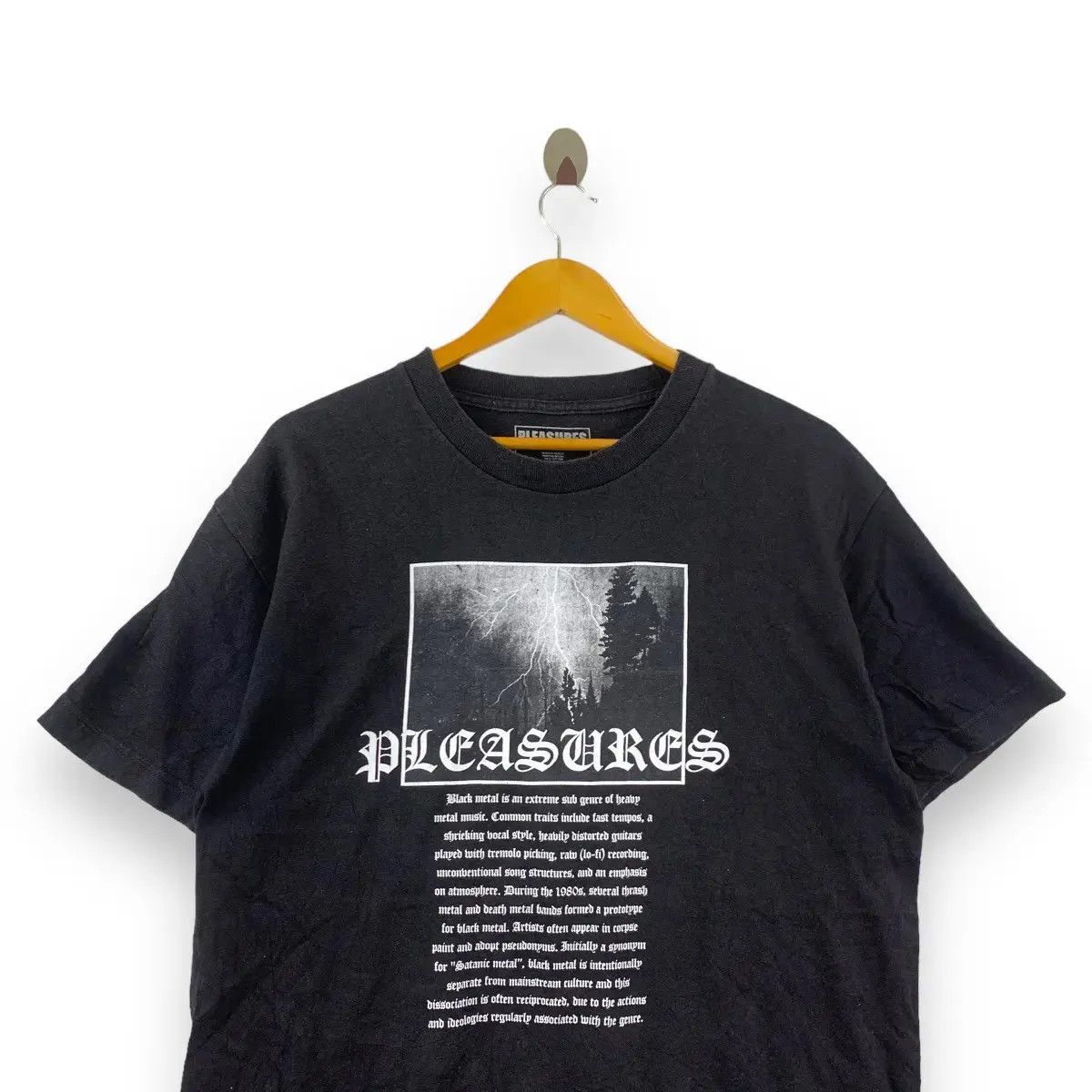 Pleasures PLEASURES BLACK METAL Heavy Horror Rebel Punk Tee Shirt Size US L / EU 52-54 / 3 - 5 Thumbnail