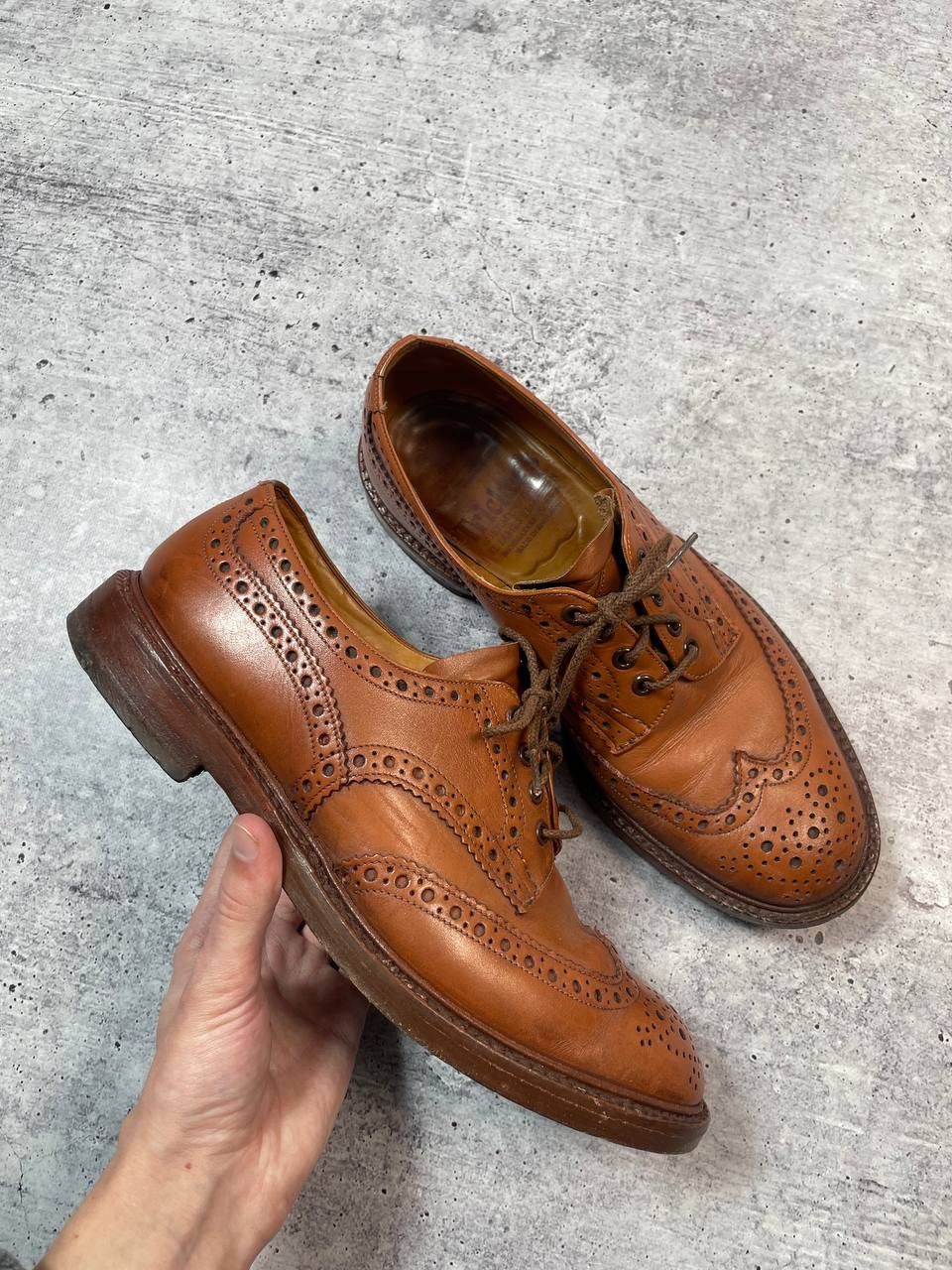 Tricker's Vintage Trickers Derby Brogue Oxford Lace Up Shoes Y2K Size US 10.5 / EU 43-44 - 2 Thumbnail