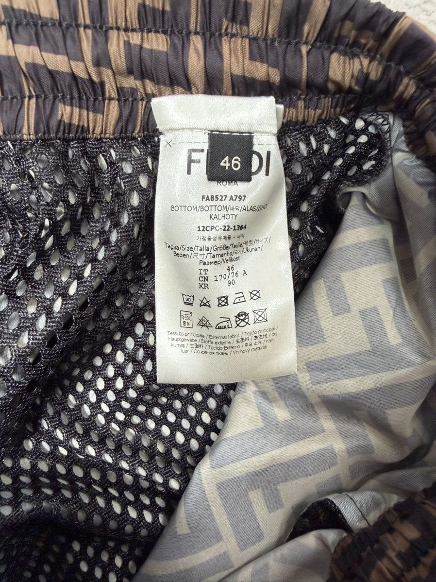 Fendi Fendi FF Monogram Nylon Track Pants Brown Size 46 Size US 44 / EU 60 - 5 Thumbnail
