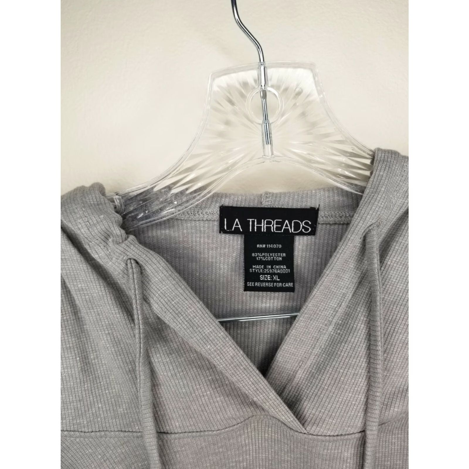 Vintage VINTAGE LA Threads Womens Pullover Hoodie Sweater Long Sleeve Gray XL NWT Size XL / US 12-14 / IT 48-50 - 3 Thumbnail