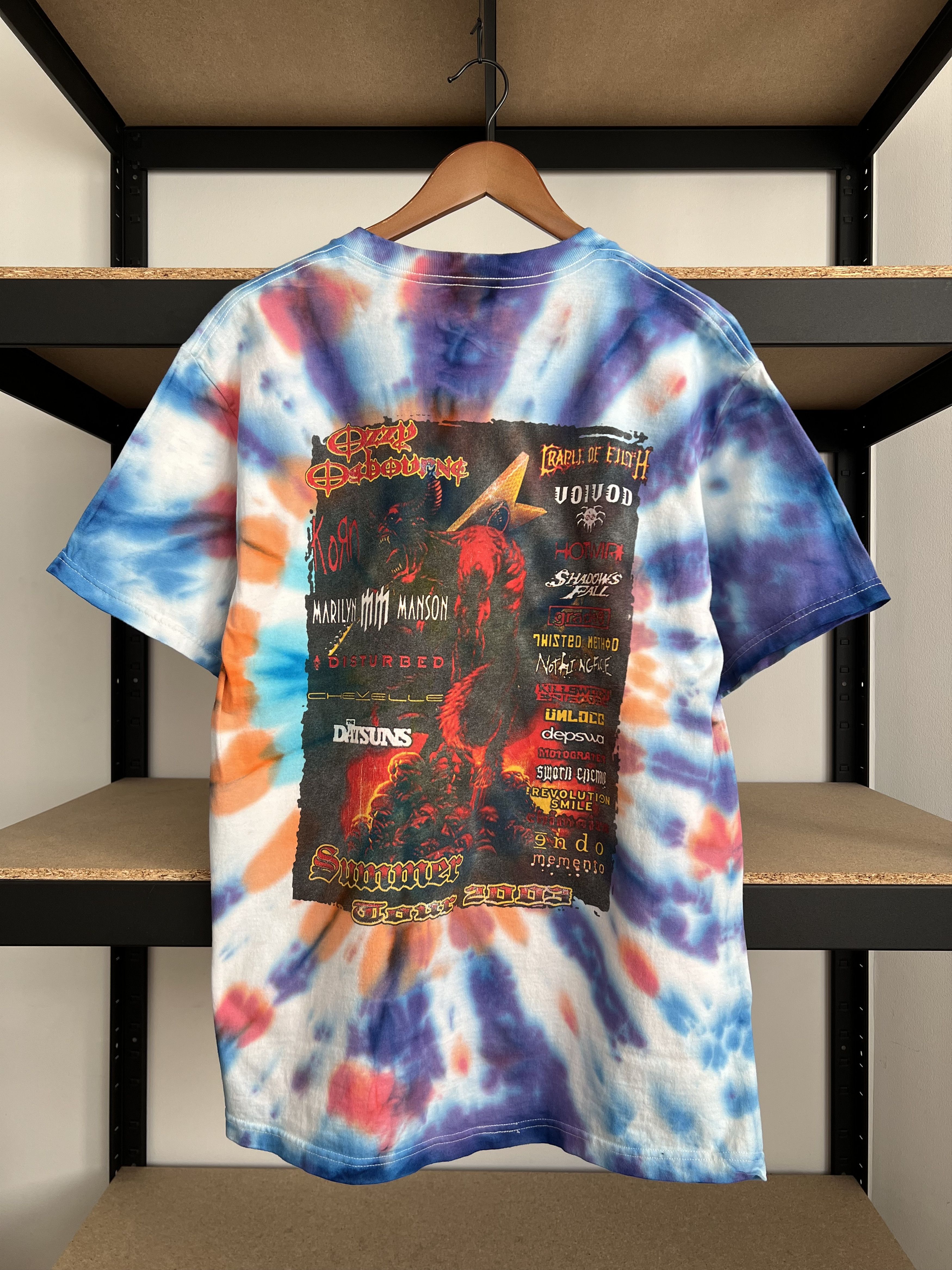 Band Tees Vintage 2003 Ozzy Osbourne Ozzfest Korn Tie Dye T-shirt Size US L / EU 52-54 / 3 - 2 Thumbnail