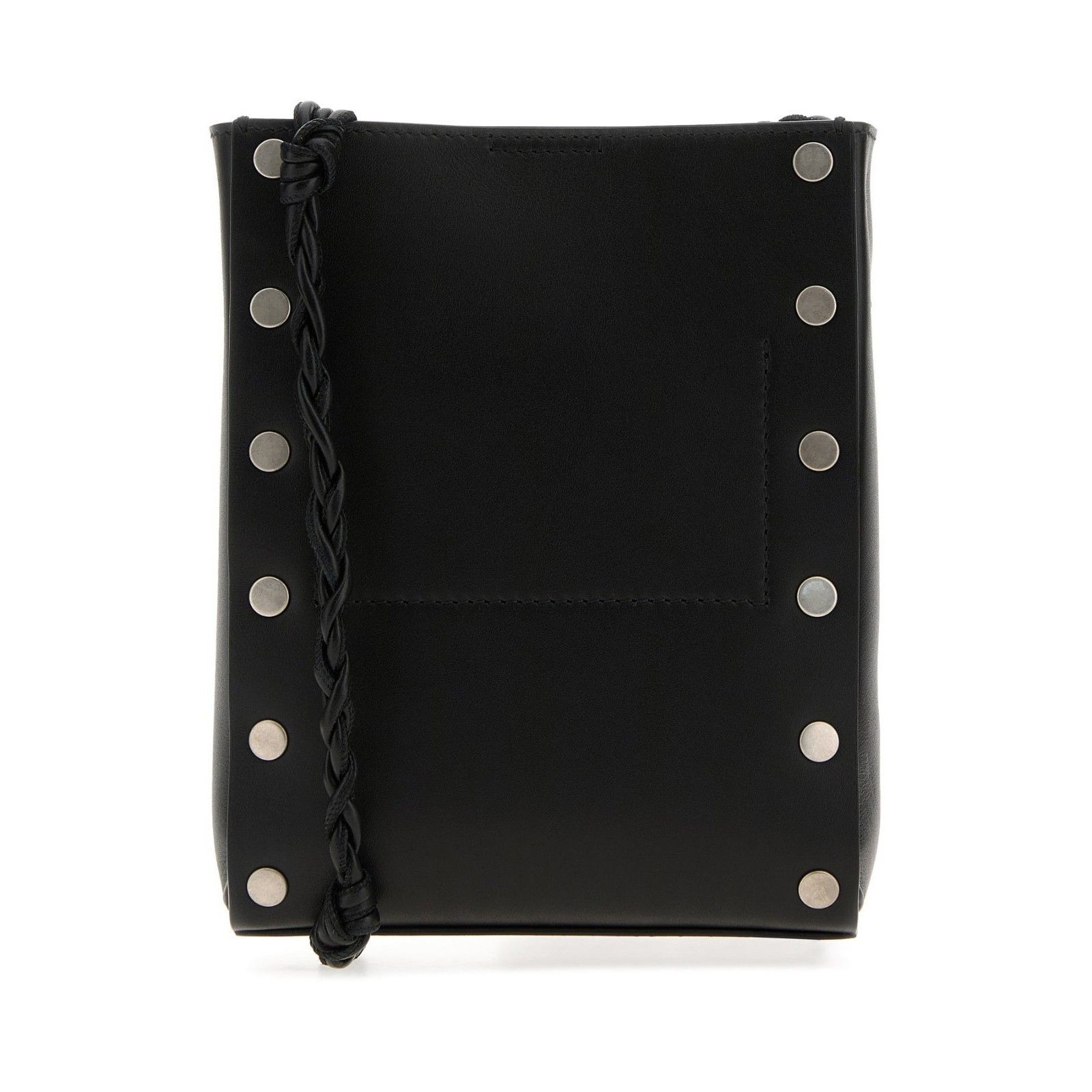 Jil Sander JIL SANDER Tangle Stud Black Leather Shoulder Bag New Size ONE SIZE - 3 Thumbnail