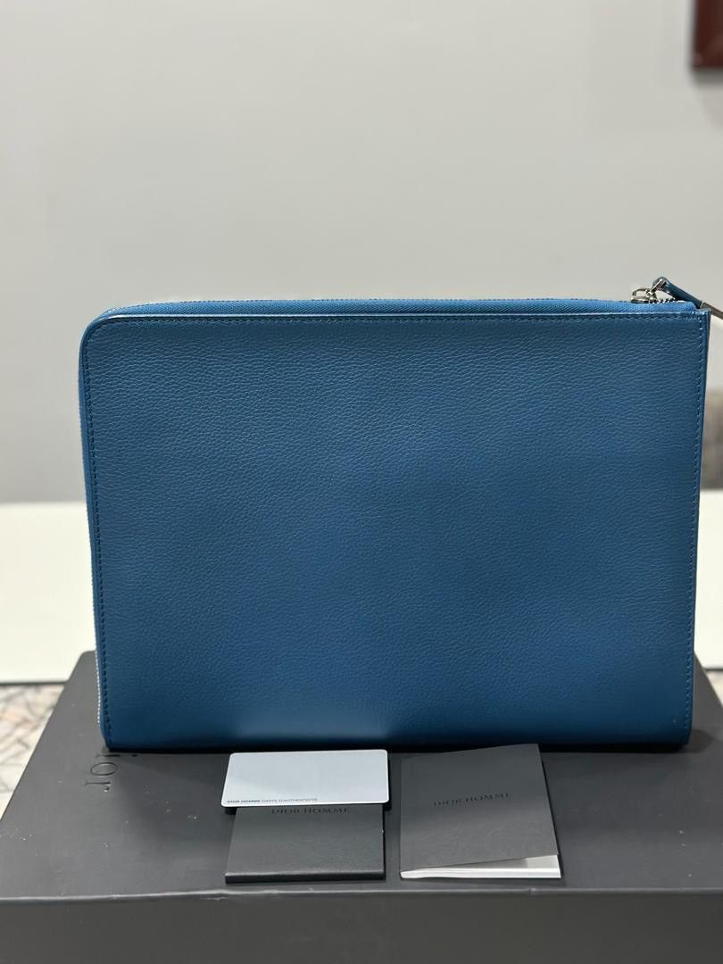 Dior Authentic Dior Homme Clutch Document Blue Size ONE SIZE - 6 Thumbnail