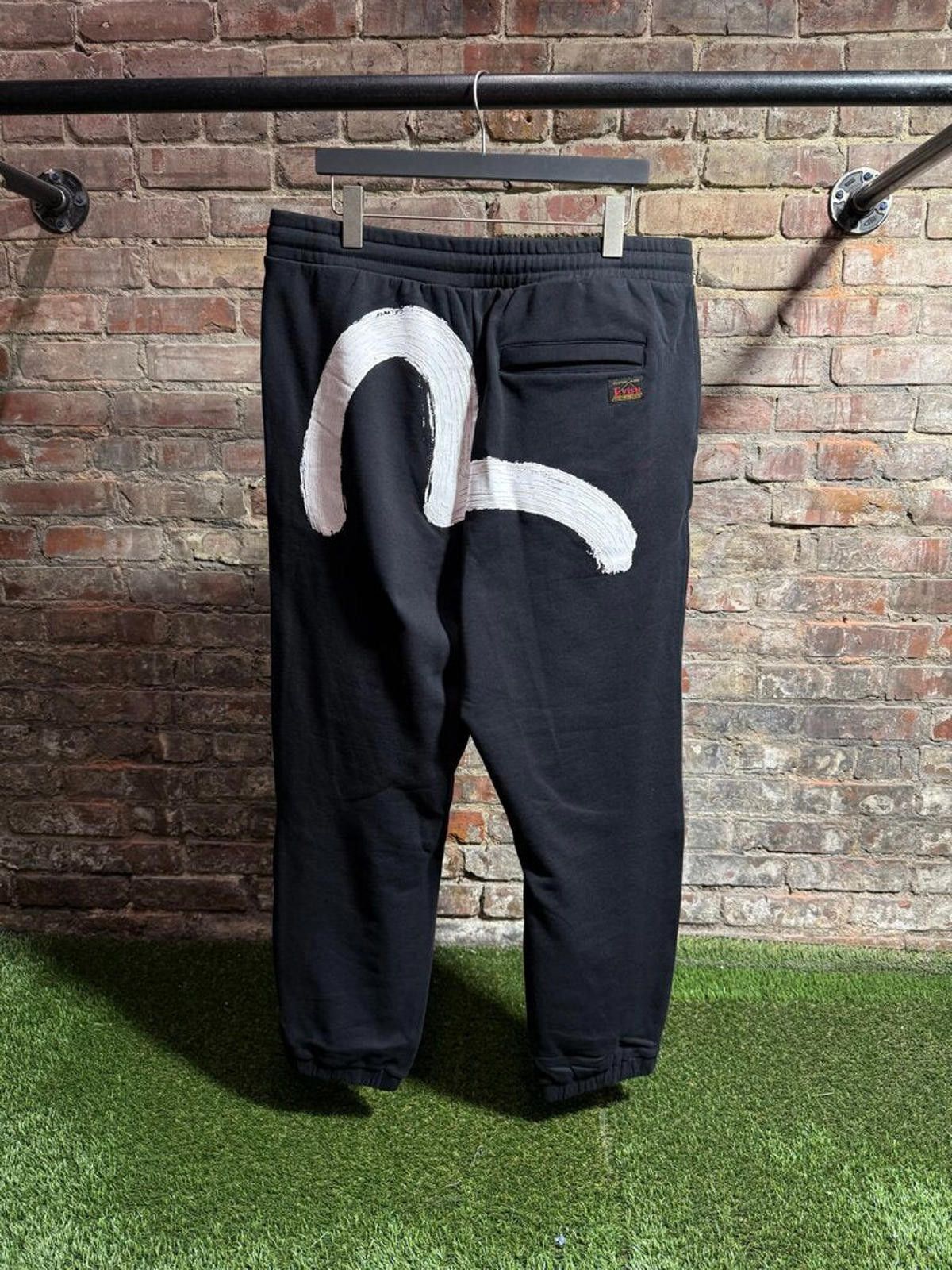 Evisu Evisu Brush Seagull Sweatpants Black Sz. XL Size ONE SIZE - 2 Thumbnail