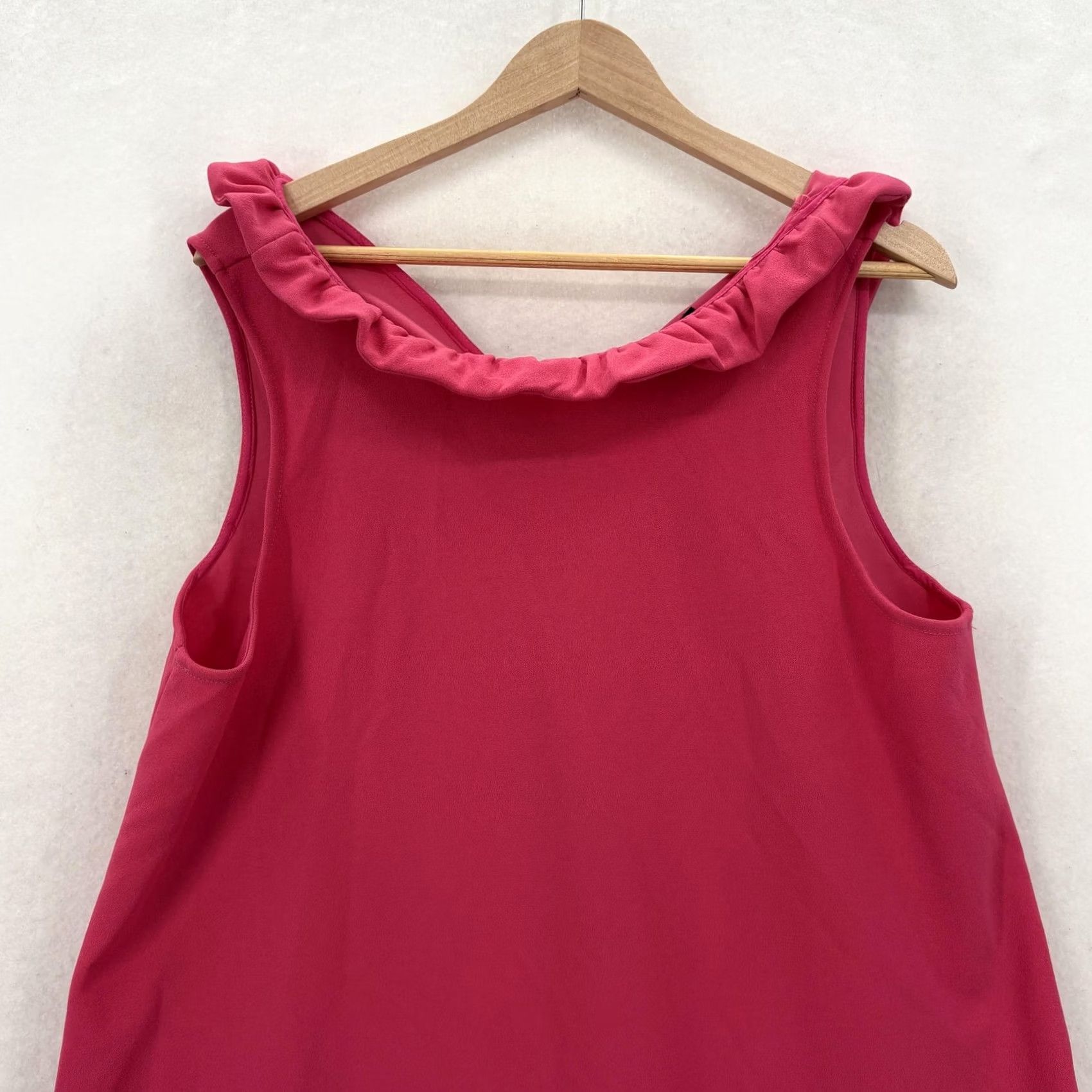 Vintage Pomander Place Pink Sleeveless High Neck Ruffle Back Swing Dress Womens XL Size XL / US 12-14 / IT 48-50 - 2 Thumbnail