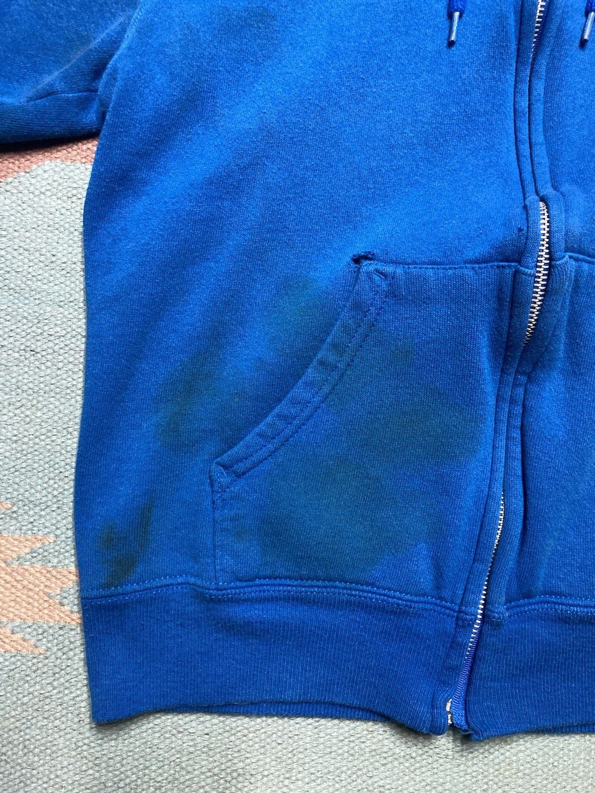 Vintage Vtg 80s hoodie sweatshirt full zip Hanes blank grunge small Size US S / EU 44-46 / 1 - 3 Thumbnail