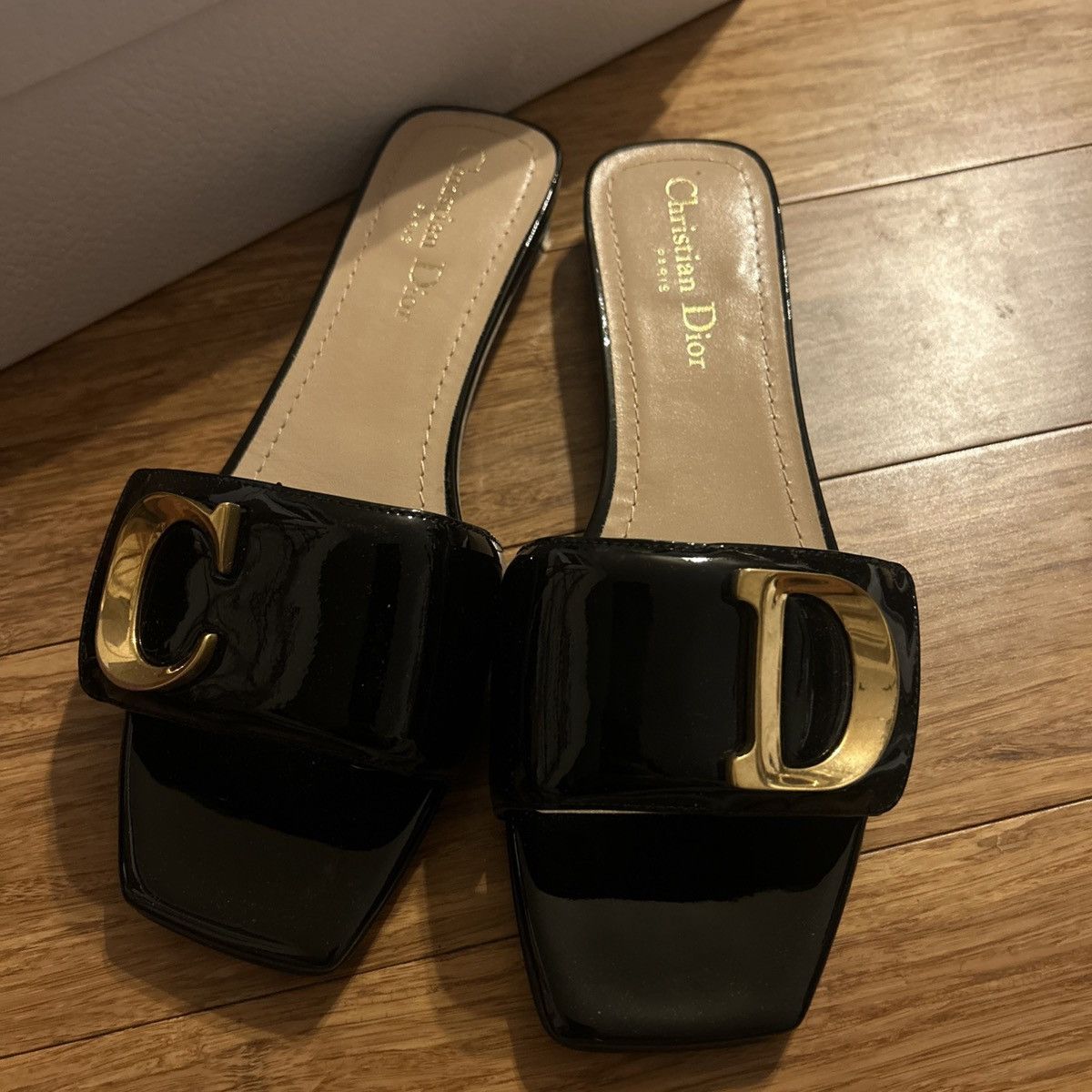 Dior Dior C'EST DIOR SLIDE Black Patent Calfskin size 37.5 Size US 7.5 / IT 37.5 - 8 Thumbnail