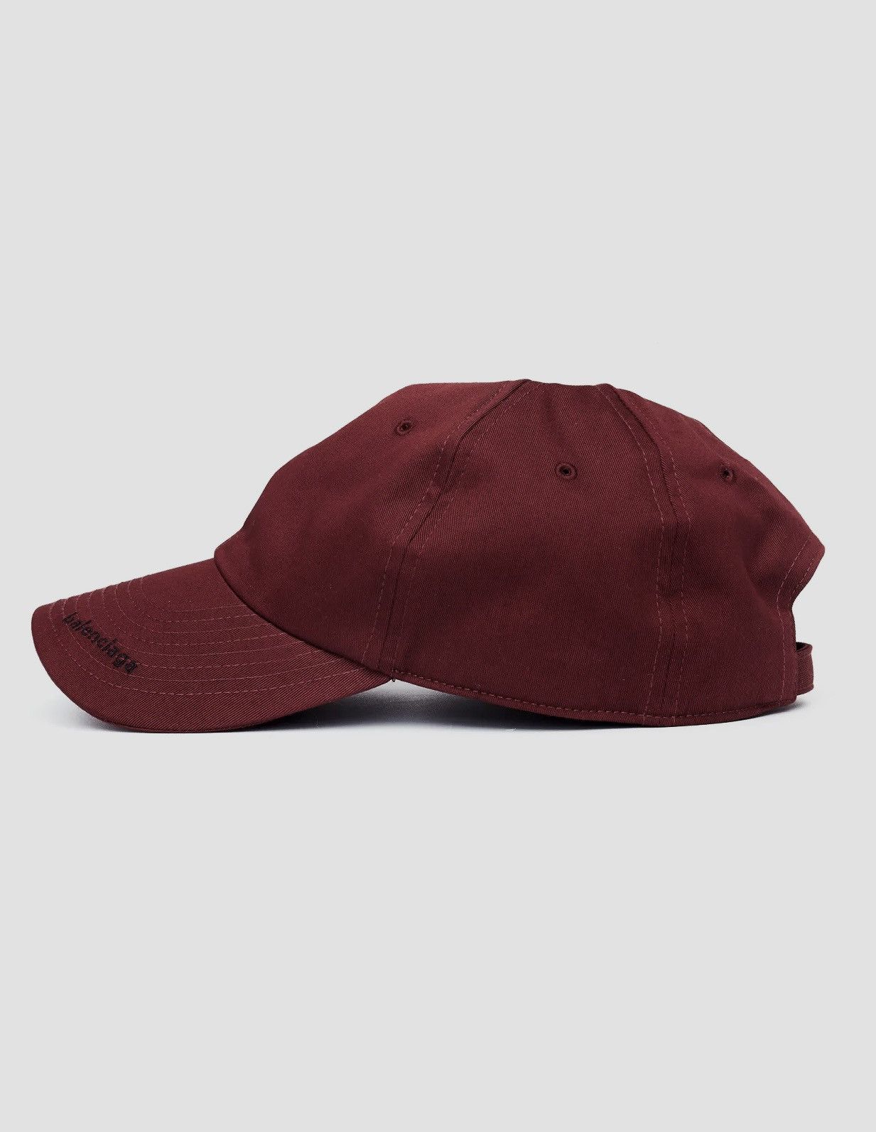 Balenciaga Visor Logo Cap Burgundy Size ONE SIZE - 1 Thumbnail