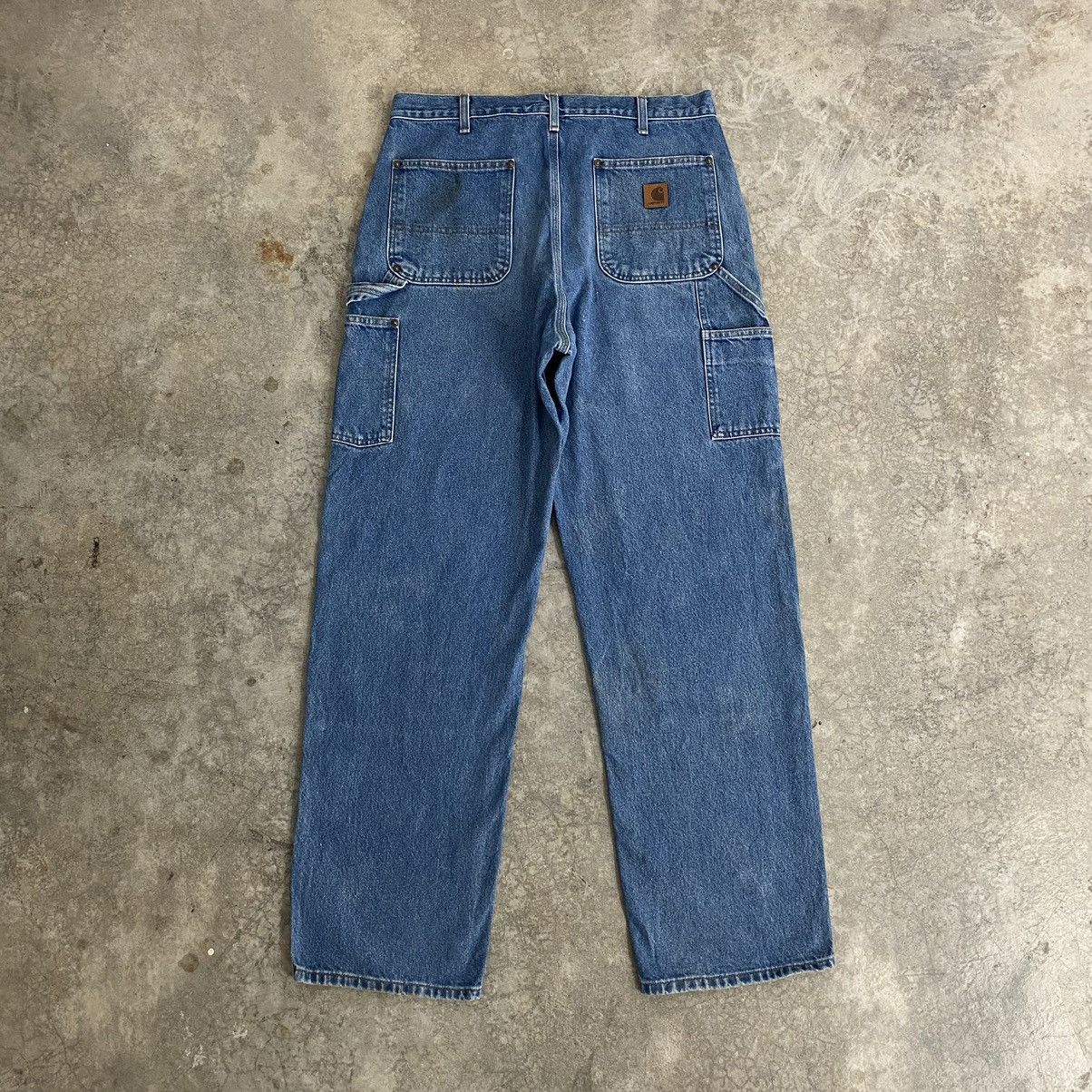 Carhartt VTG Carhartt Double Knee Blue Carpenter Denim Jeans Size US 35 - 15 Thumbnail