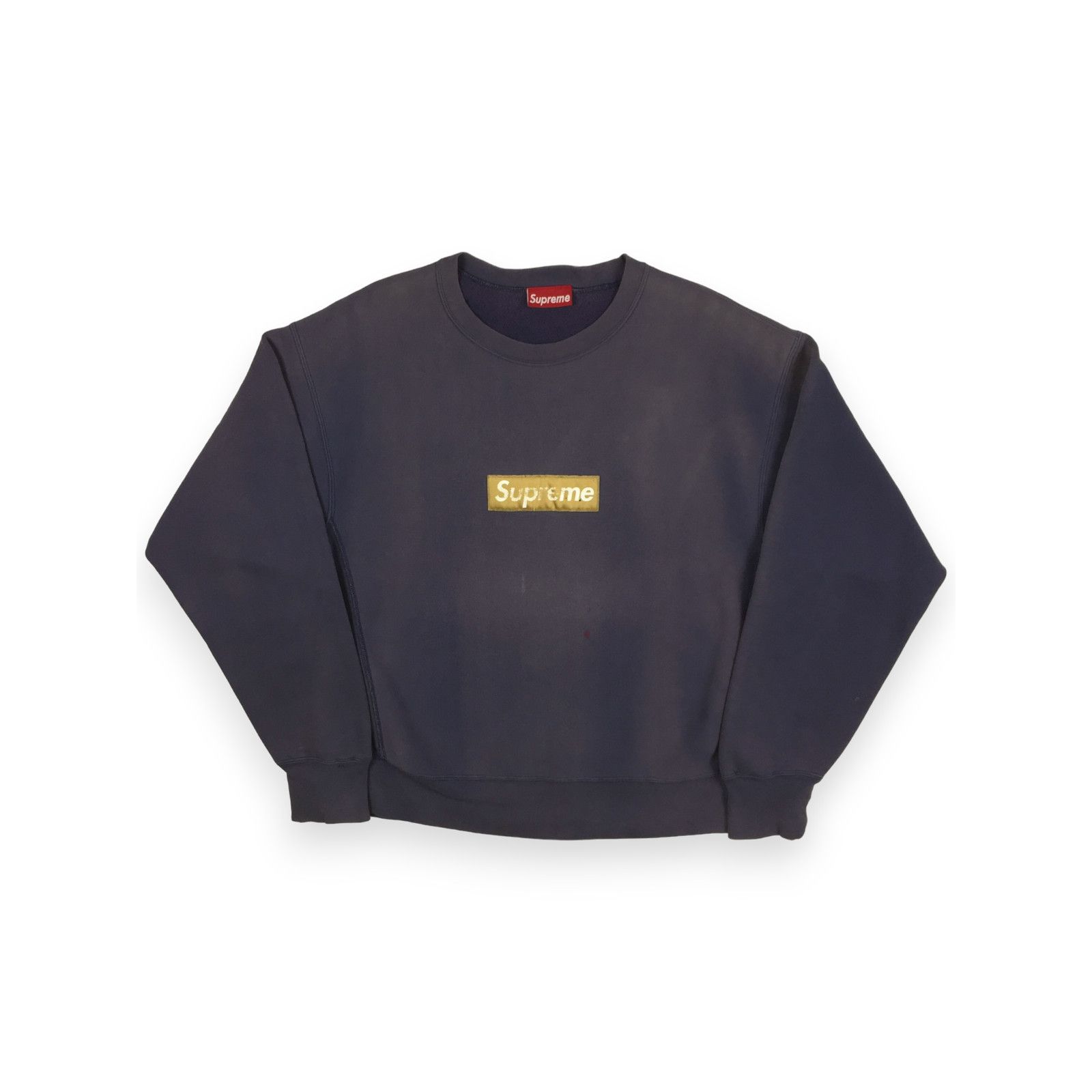 Supreme 1995 Supreme Gold Nylon Box Logo Crewneck Size US L / EU 52-54 / 3 - 1 Thumbnail