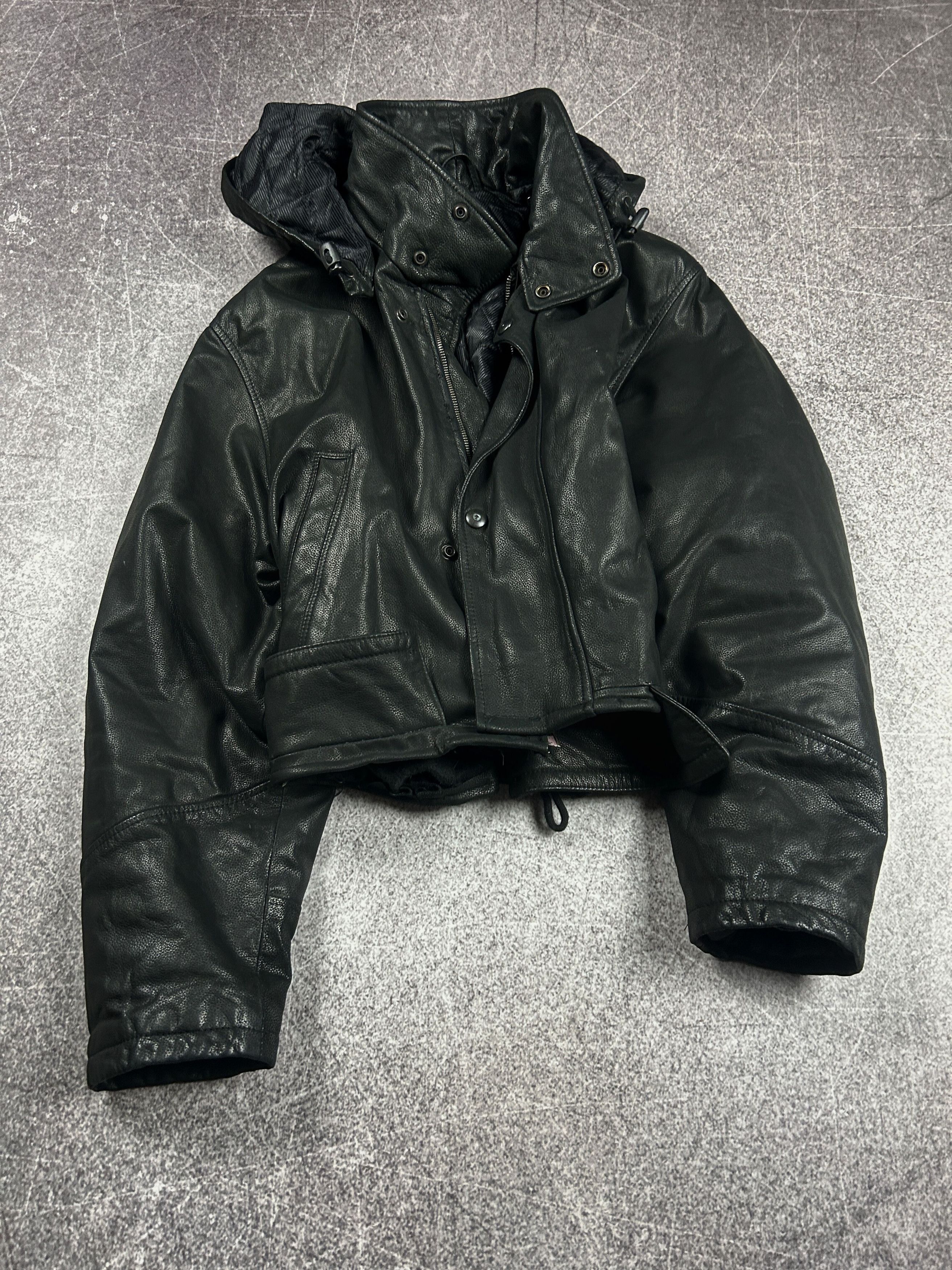 Hysteric Glamour VTG BALENCIAGA OPIUM CARTI STYLE CROPPED LEATHER JACKET Y2K Size US L / EU 52-54 / 3 - 17 Thumbnail