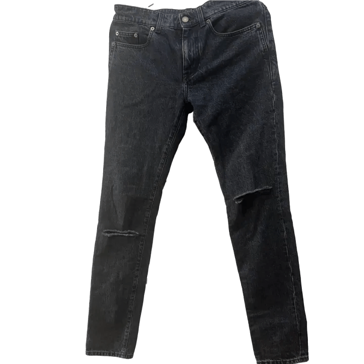 Saint Laurent Paris Yves Saint Laurent Black Distressed Jeans Size US 32 / EU 48 - 1 Thumbnail