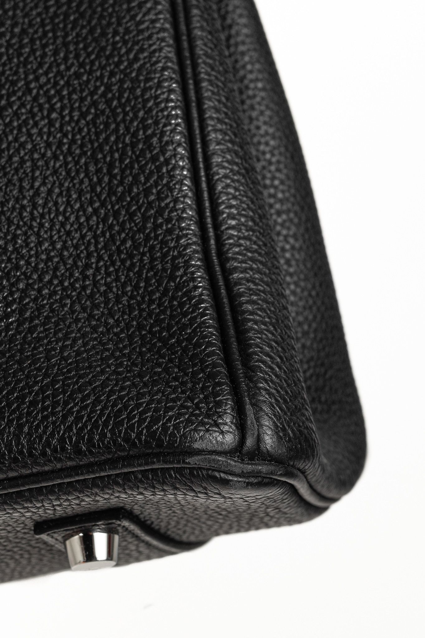 Hermes Hermes Birkin 35 Black Taurillon Clemence Leather Tote Size ONE SIZE - 11 Thumbnail