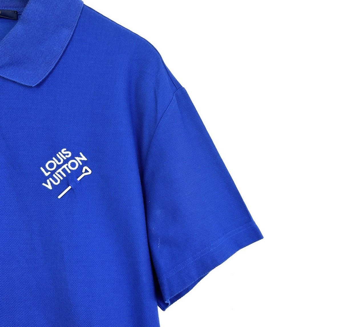 Louis Vuitton Louis Vuitton Blue Pin Embroidered Logo Short Sleeve K12 Size US XL / EU 56 / 4 - 5 Thumbnail