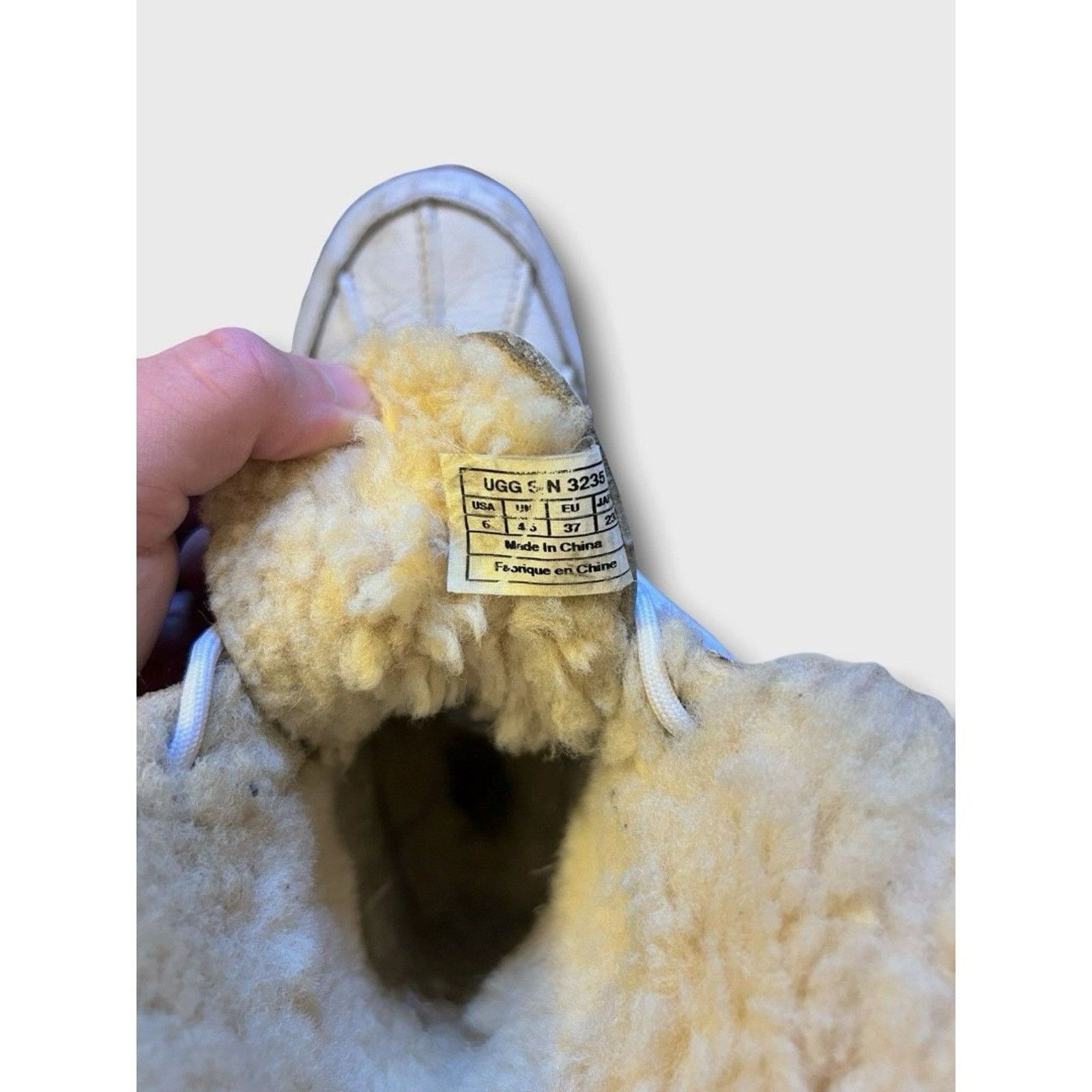 Ugg UGG Women's White Waterproof Shearling Lace-Up Snow Boots Size US 6 / IT 36 - 9 Thumbnail