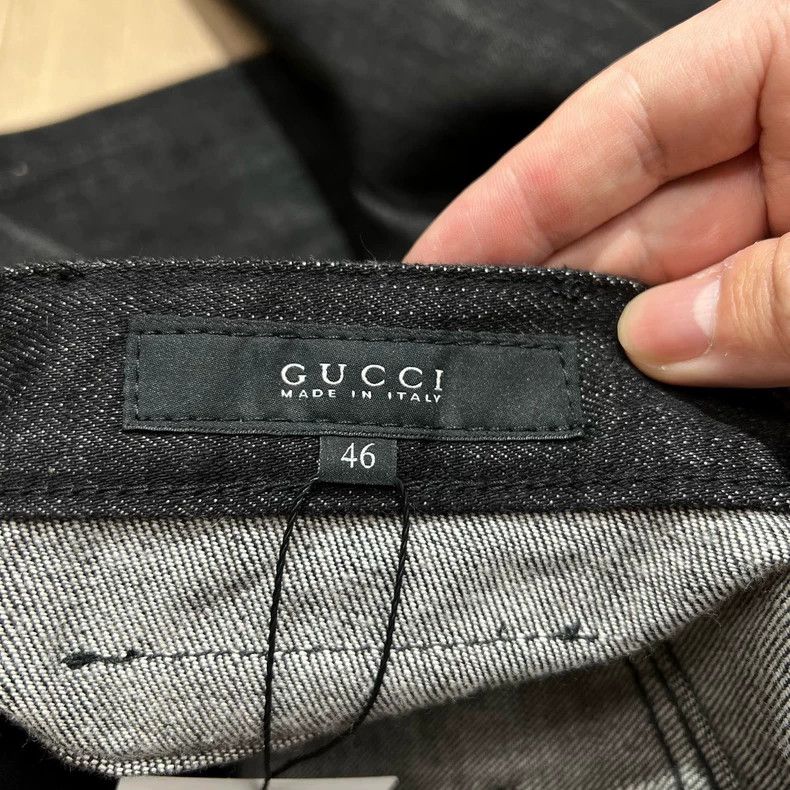 Gucci Gucci Old-fashioned leather brand black washed jeans 2504-N Size US 30 / EU 46 - 6 Thumbnail