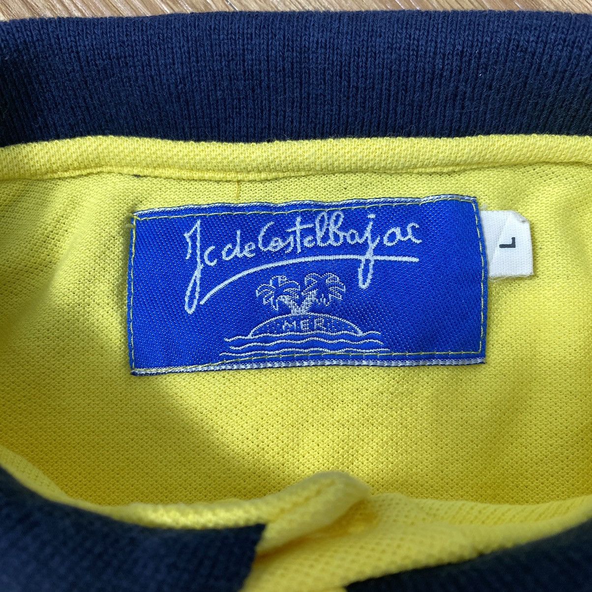 Jean Charles De Castelbajac × Vintage Vintage JC CASTELBAJAC Embroidered Logo Yellow Button Up Size US L / EU 52-54 / 3 - 5 Thumbnail