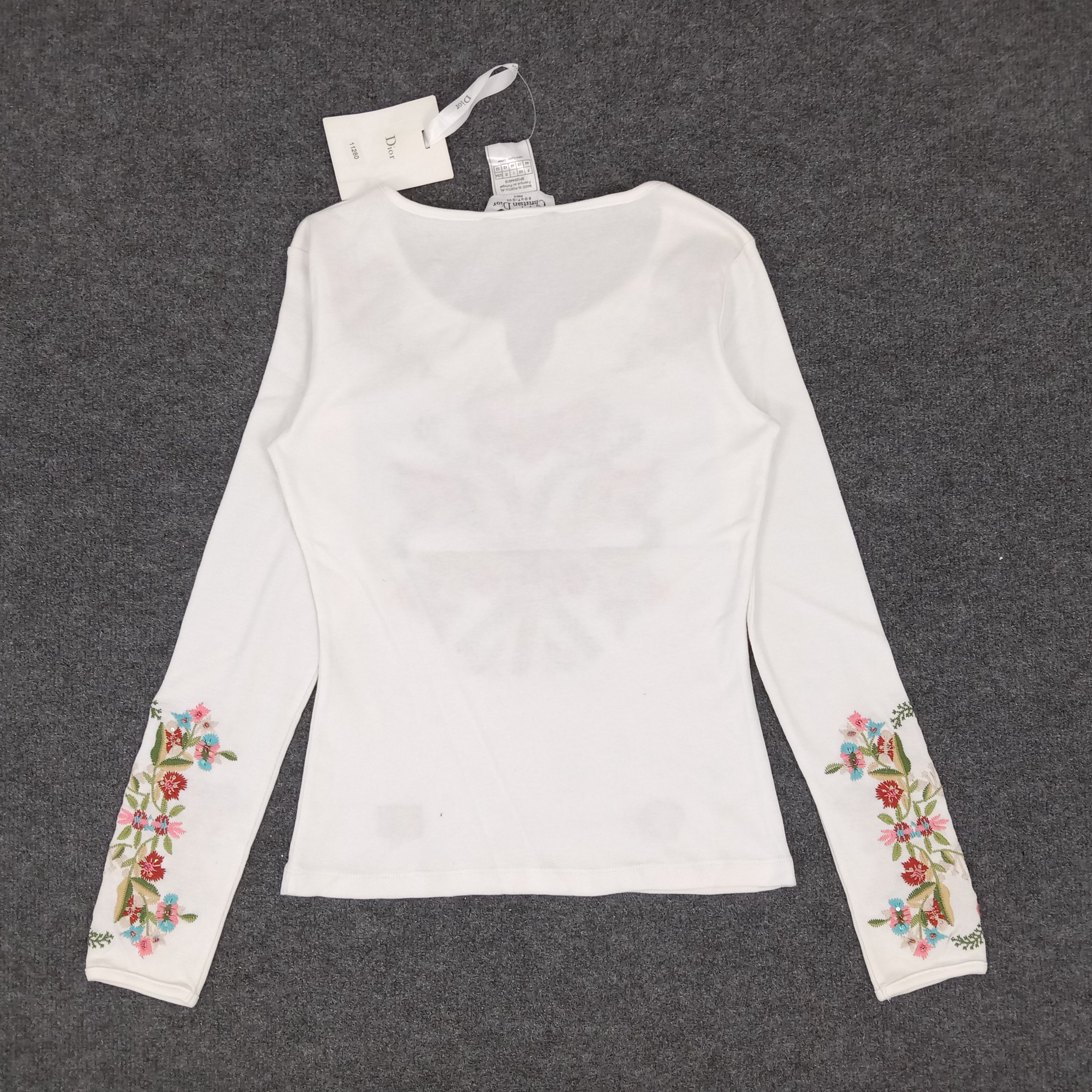 Christian Dior Monsieur × Vintage Christian Dior Italian Brand Long Sleeve Tshirt Size XS / US 0-2 / IT 36-38 - 3 Thumbnail