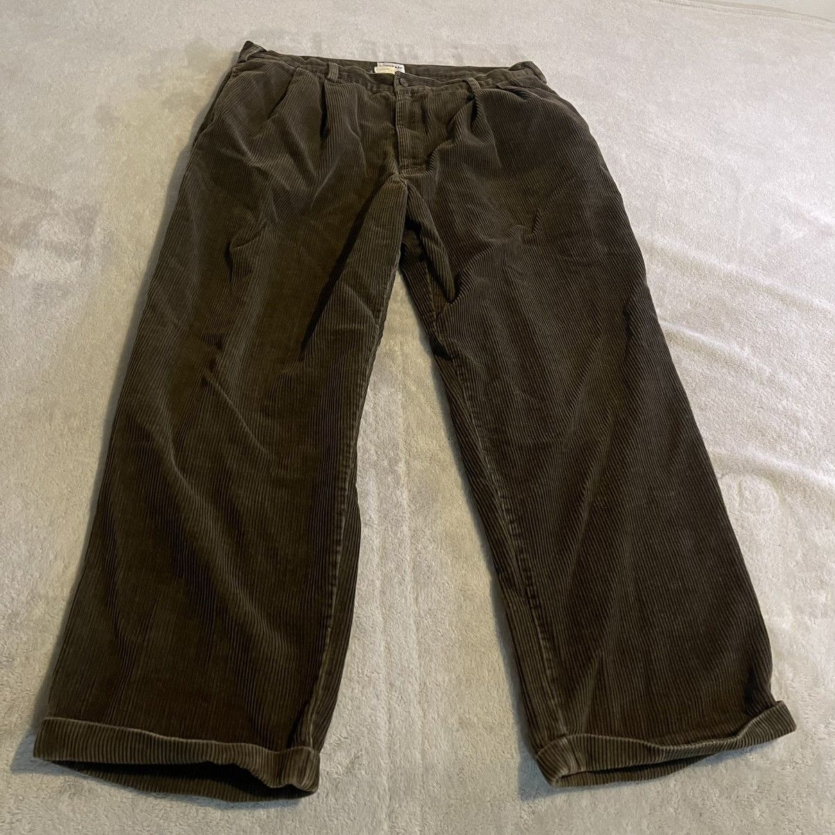Puritan Vintage 90s Puritan Men Brown Corduroy Pants 38x30 Wide Wale Size US 37 - 1 Thumbnail