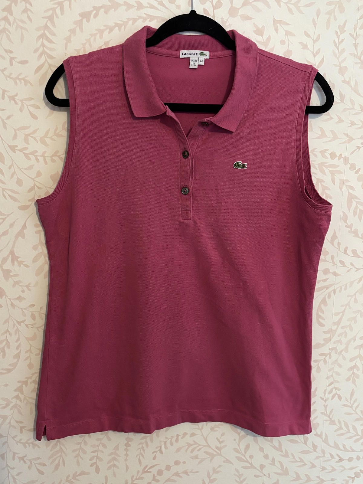 Lacoste Lacoste Sleeveless Pink Polo Shirt Size 44 Size L / US 10 / IT 46 - 1 Thumbnail