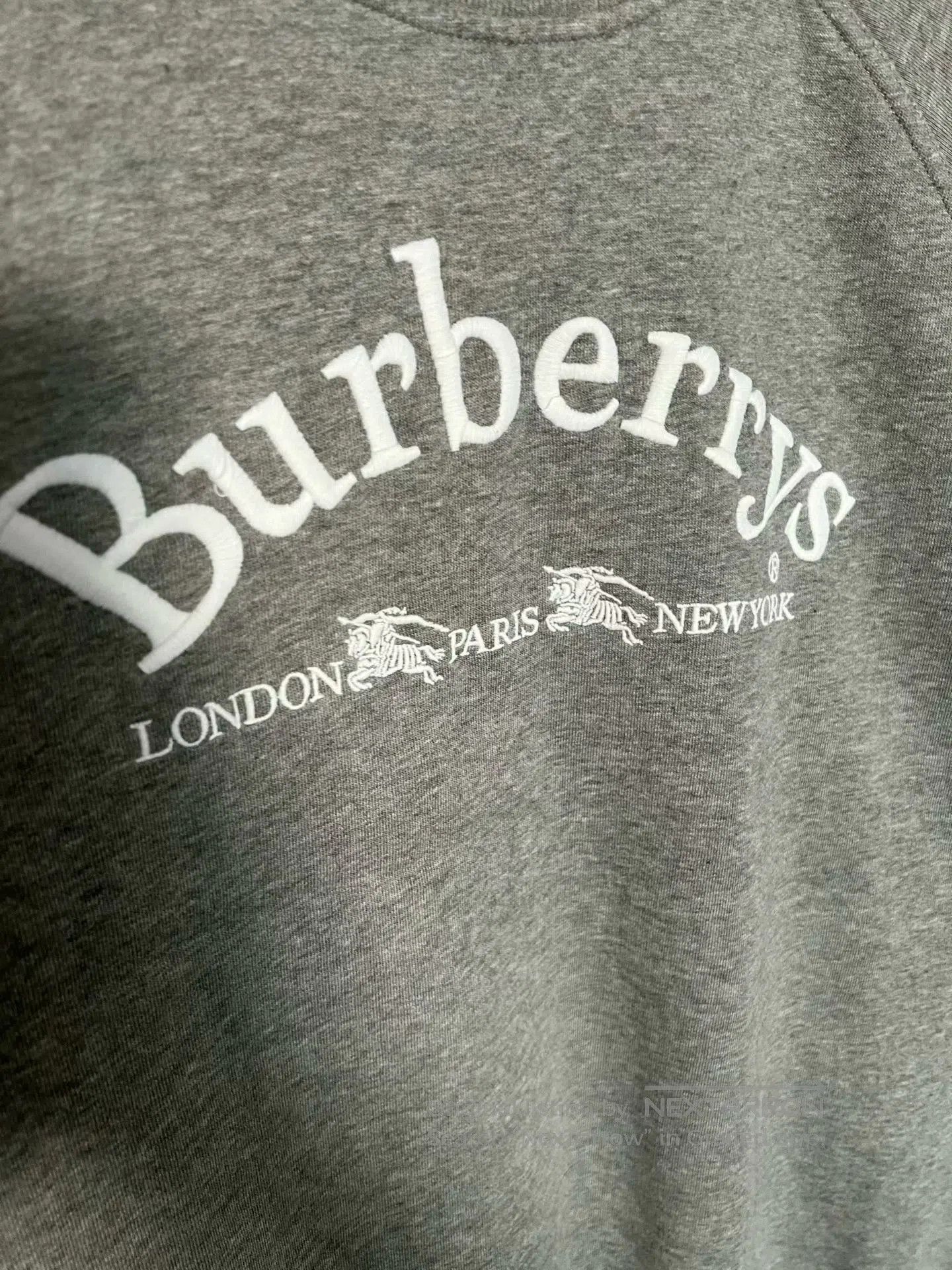 Burberry burberry gray logo embroidered sweatshirt size M. Size US M / EU 48-50 / 2 - 2 Thumbnail