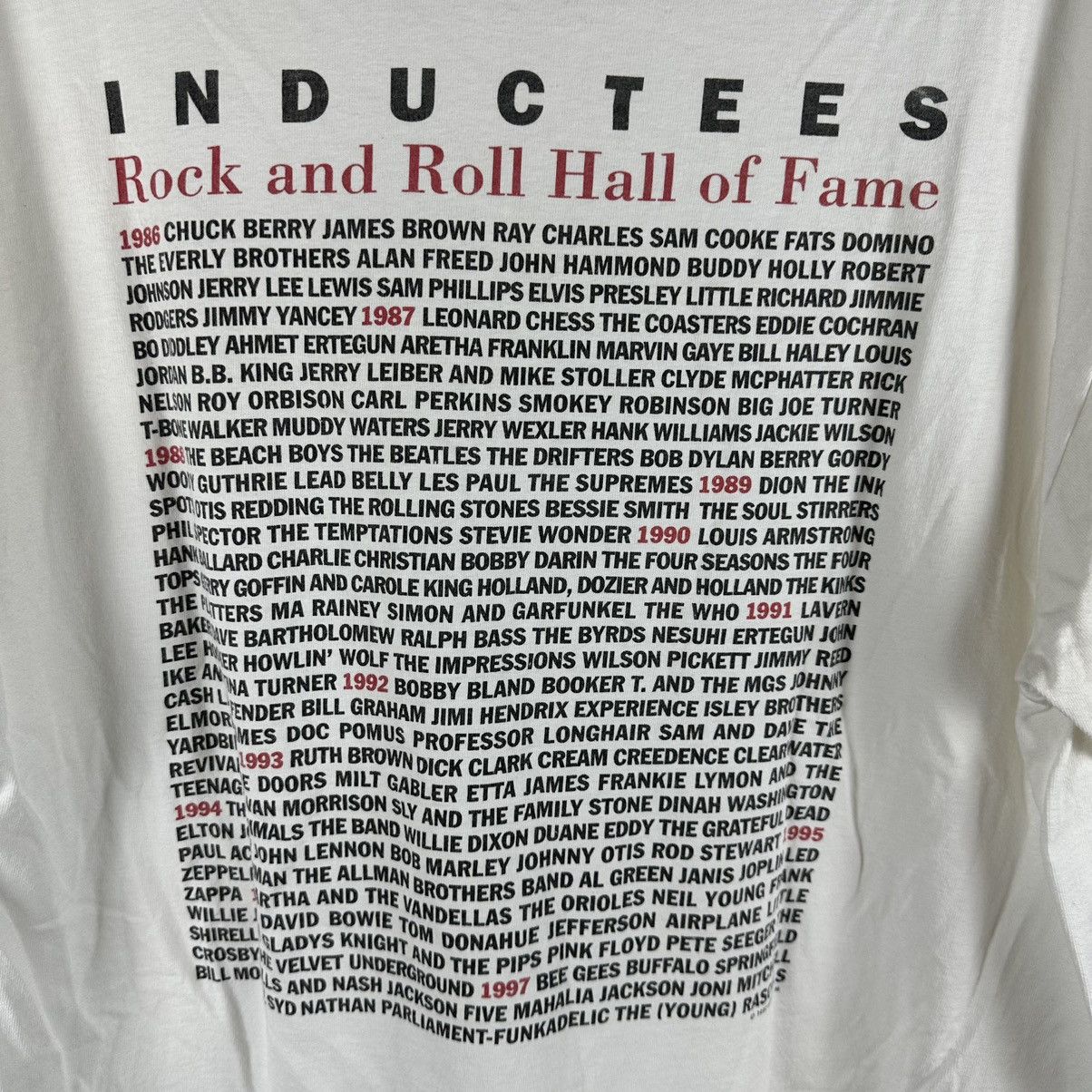 Band Tees × Delta × Vintage Vintage 90s Rock and Roll Hall of Fame Inductees Bands Shirt Size US XL / EU 56 / 4 - 5 Thumbnail