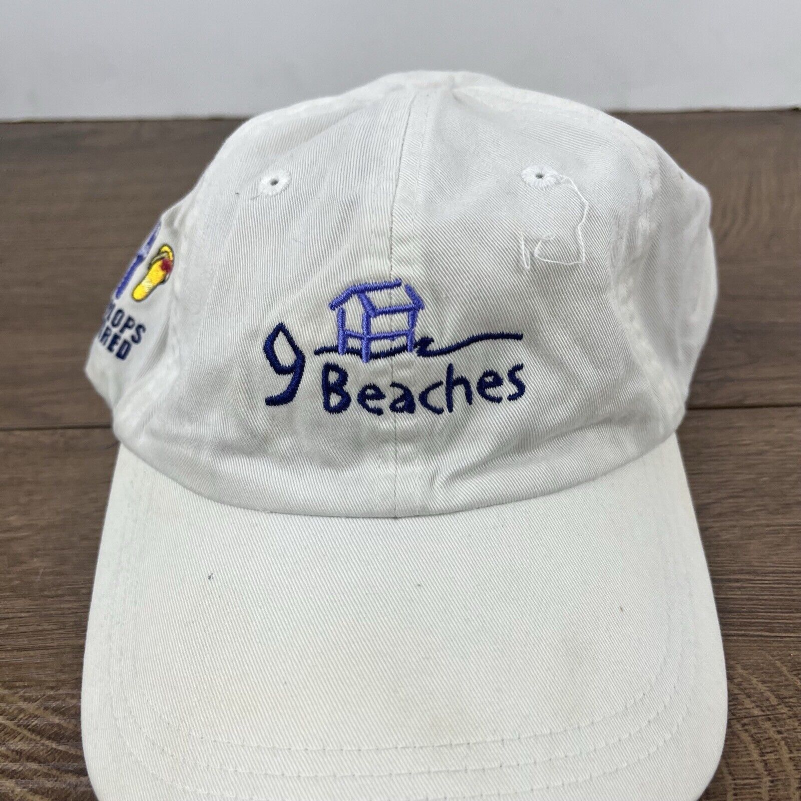 Other 9 Beaches Hat Beach Hat White Hat Adjustable Flip Flops Requ Size ONE SIZE - 8 Thumbnail