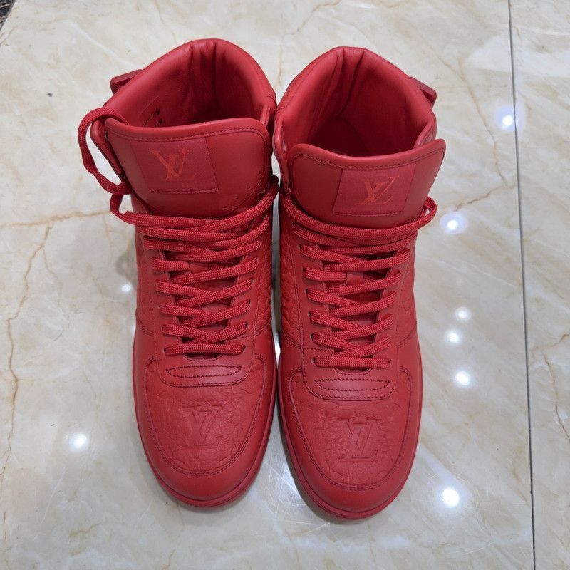 Louis Vuitton Louis Vuitton Rivoli Red High-Top Sneakers -2508 Size US 7.5 / EU 40-41 - 2 Thumbnail