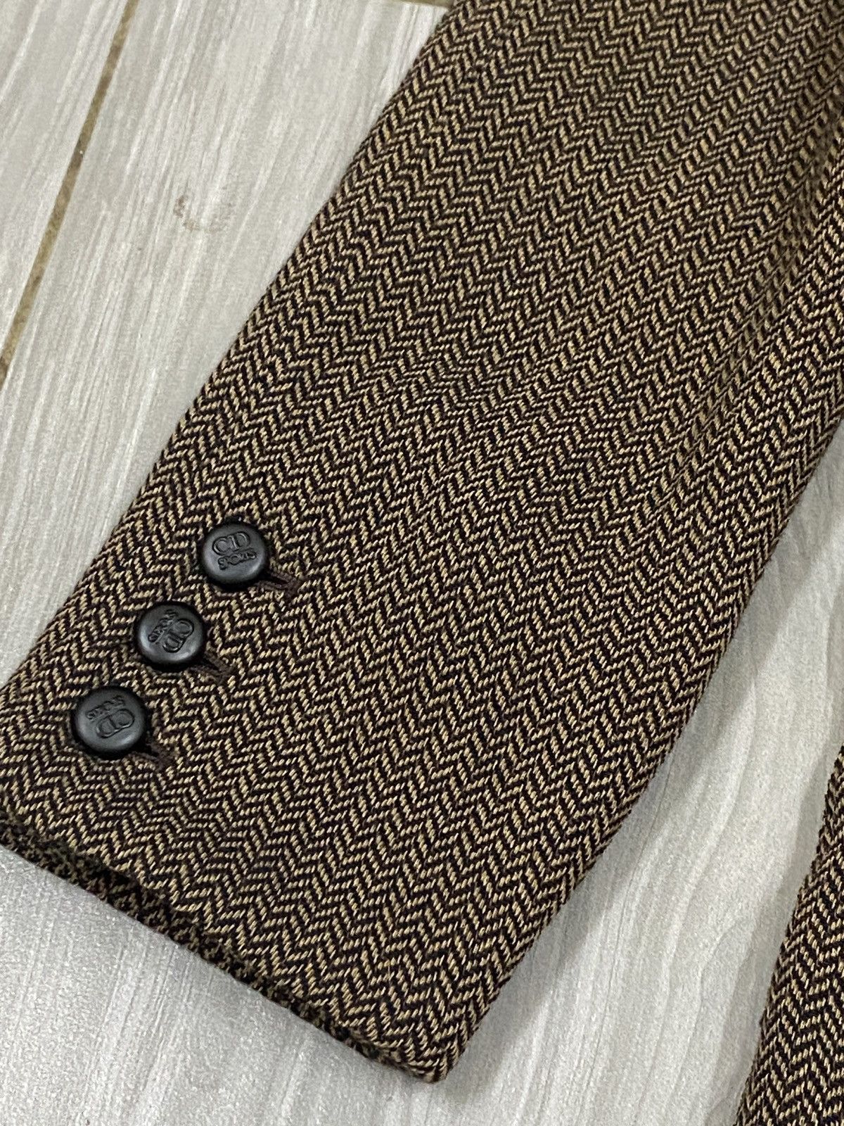 Christian Dior Monsieur VTG Christian Dior Sports Herringbone Wool Blazer Jacket Size M / US 6-8 / IT 42-44 - 6 Thumbnail