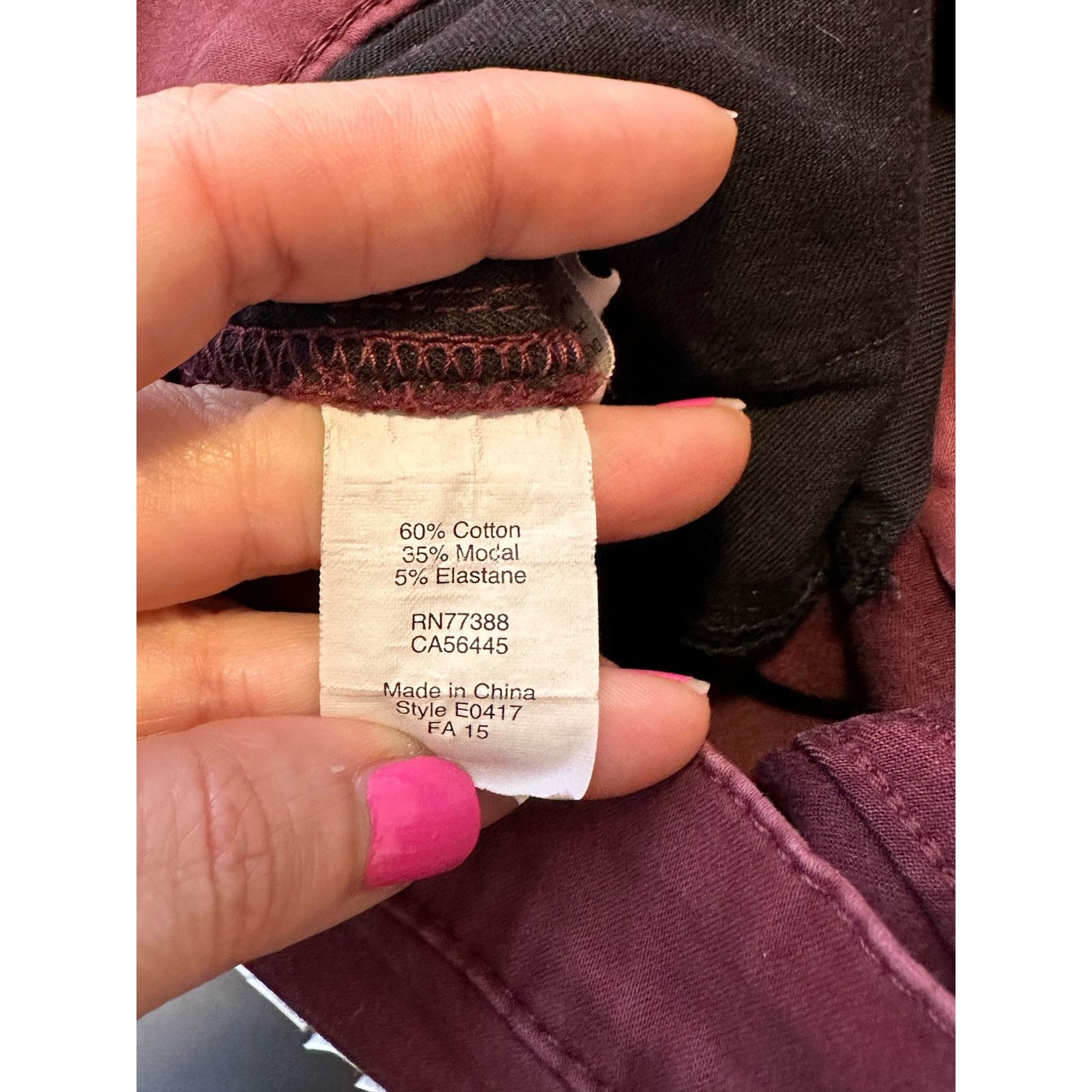 Madewell Madewell burgundy skinny skinny stretch jeans size 25 - 0 Size 25" / US 0 / IT 36 - 5 Thumbnail