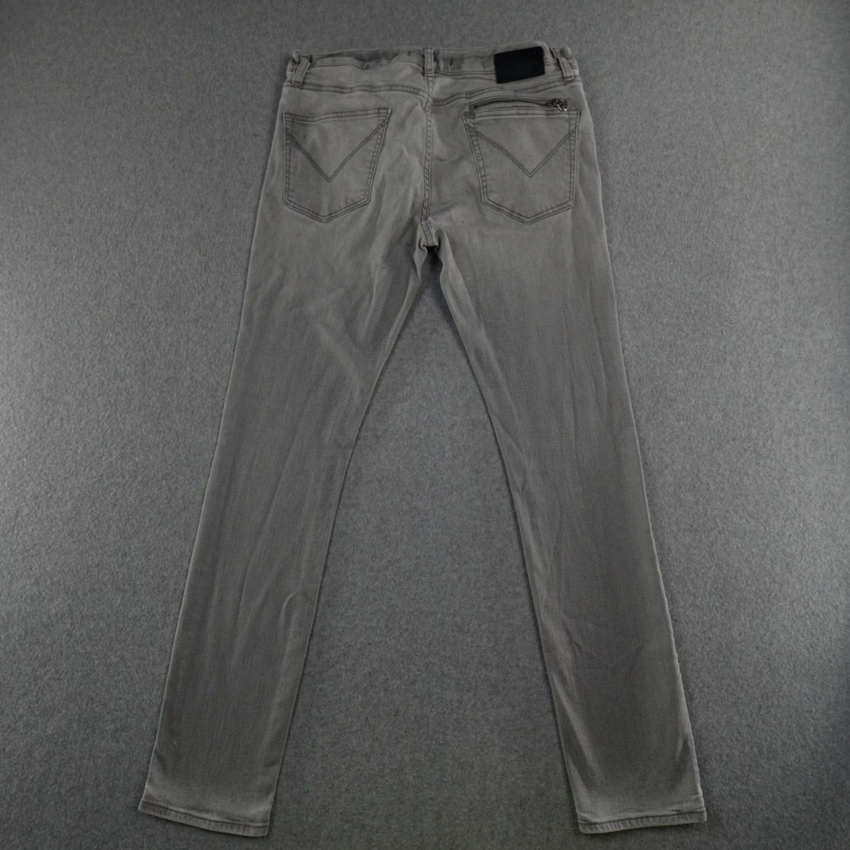 John Varvatos John Varvatos Jeans Mens Slim Light Gray 33X31 Button Fly 5-Pocket Denim Cotton Stretch 31in Inseam 90s? No, Vintage: No (adjusted) Size US 32 / EU 48 - 2 Thumbnail