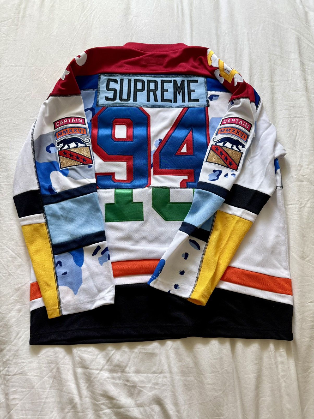 Supreme Supreme SS26 Paneled Hockey Jersey Size Large White Size US L / EU 52-54 / 3 - 2 Thumbnail