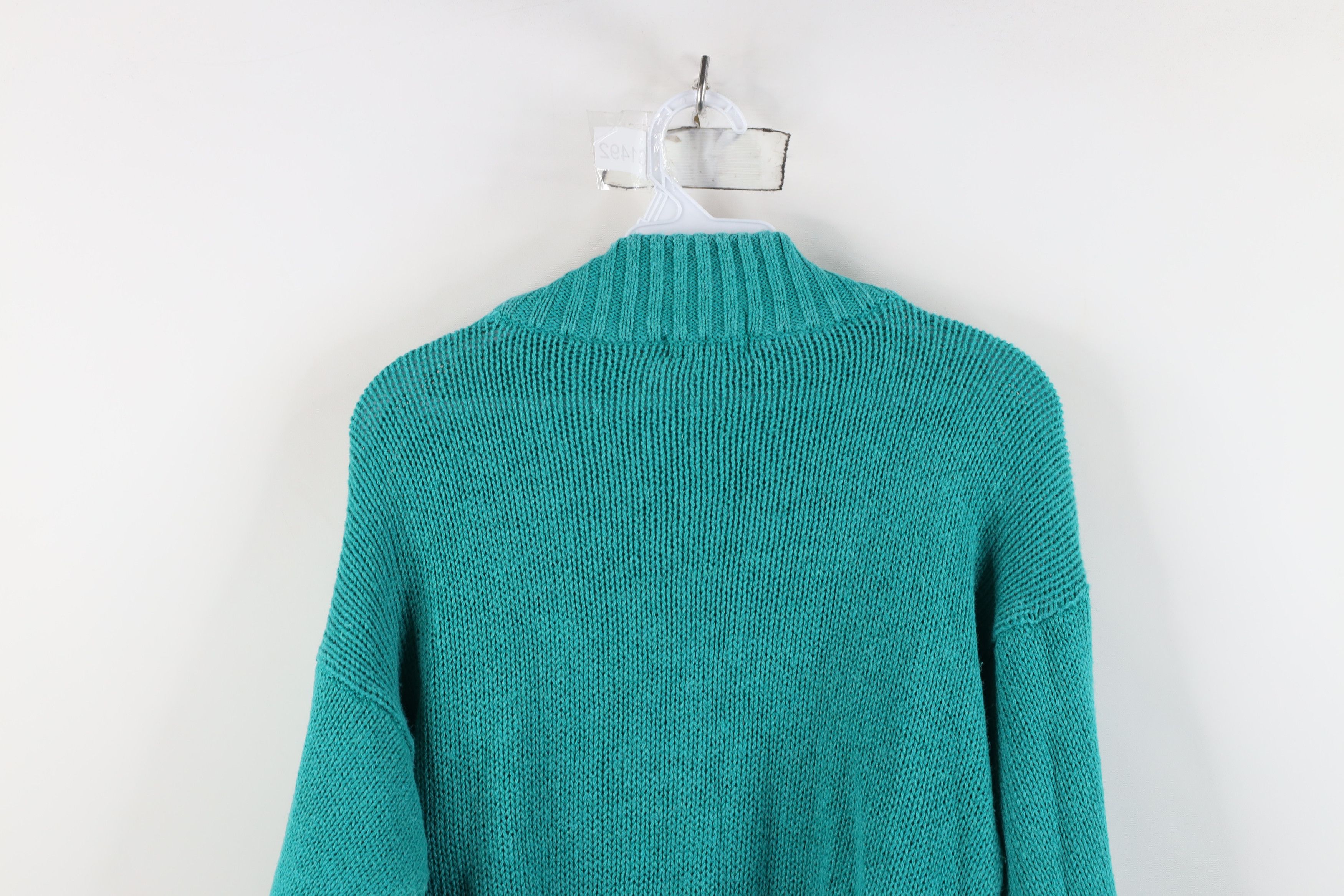 Vintage Vintage 90s Streetwear Chunky Cable Knit Mock Neck Sweater Size M / US 6-8 / IT 42-44 - 9 Thumbnail