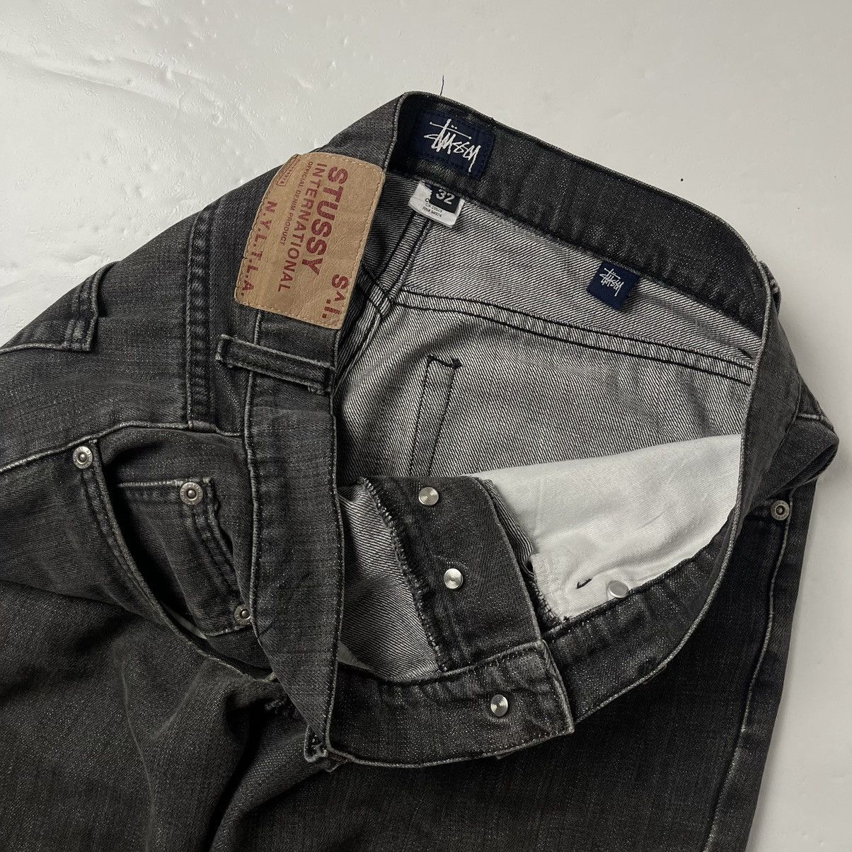 Stussy × Vintage VINTAGE 00's BLACK JEANS STUSSY Size US 32 / EU 48 - 7 Thumbnail